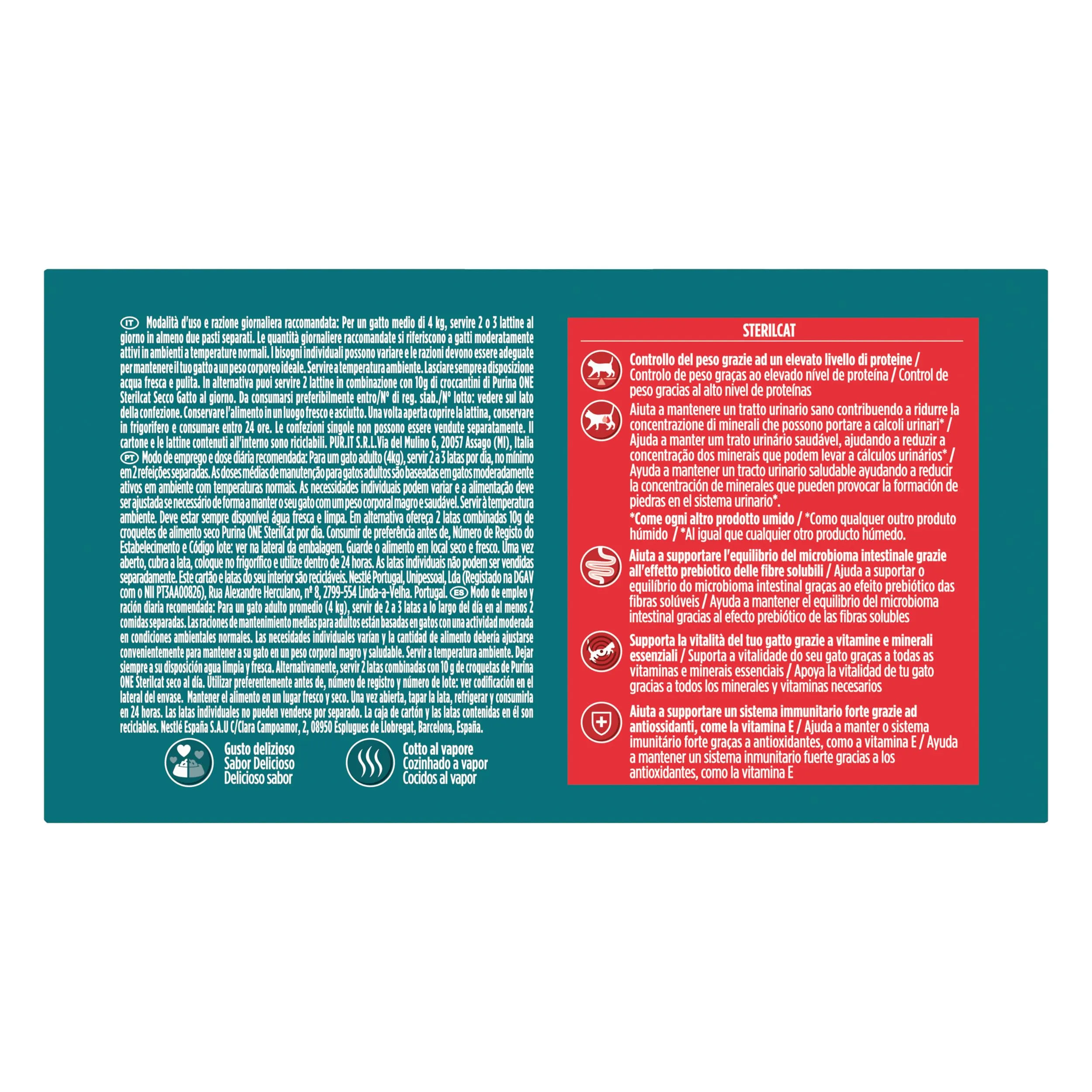 Purina ONE Bifensis Cibo Umido per Gatti Adulti con Tacchino e Spinaci, Salmone e Carote, 48 Lattine da 85g - immagine 6