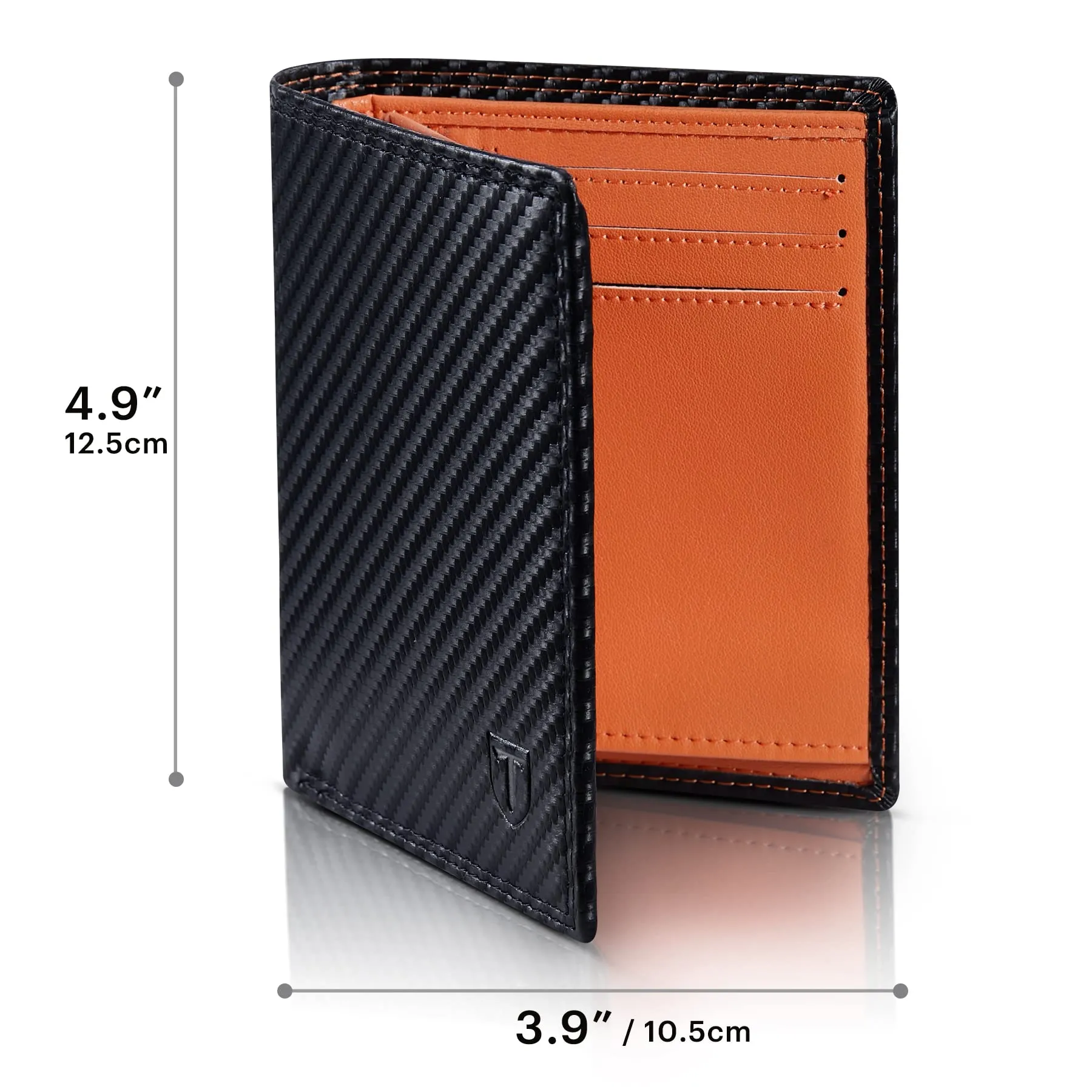 TEEHON Classico Portafoglio Uomo in Vera Pelle con Blocco RFID/NFC, 13 Porta Carta di Credito e Tasca per Monete - Nero - immagine 2