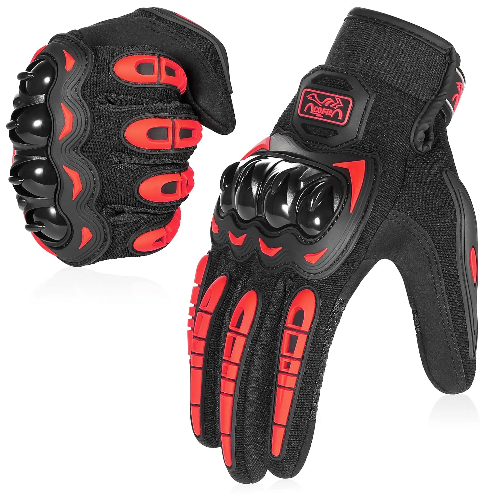 COFIT Guanti da Moto Touchscreen - Rosso L - immagine 1
