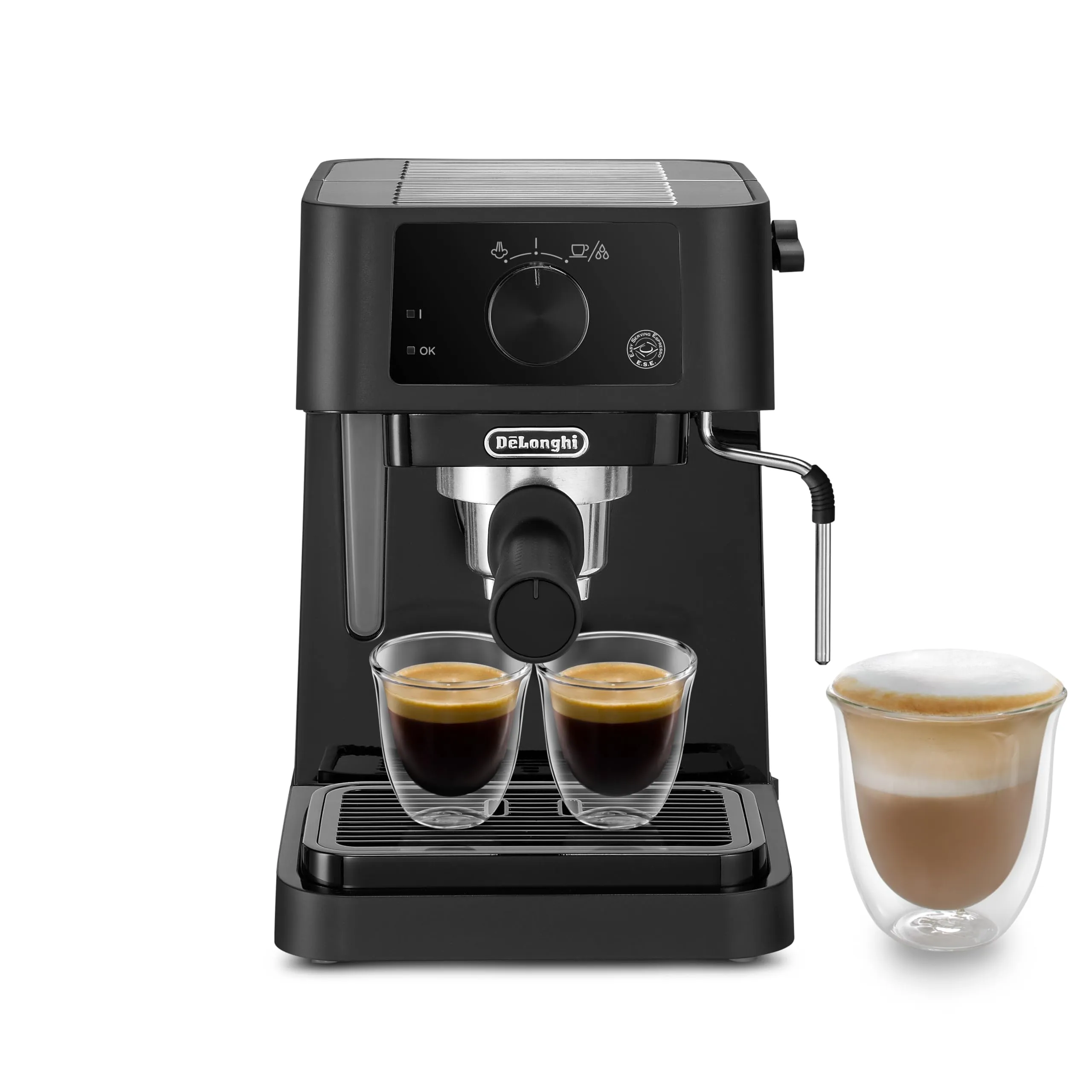 De'Longhi Stilosa EC235.BK Macchina da Caffè Espresso e Cappuccino, Polvere o Cialde E.S.E., Nero - immagine 1