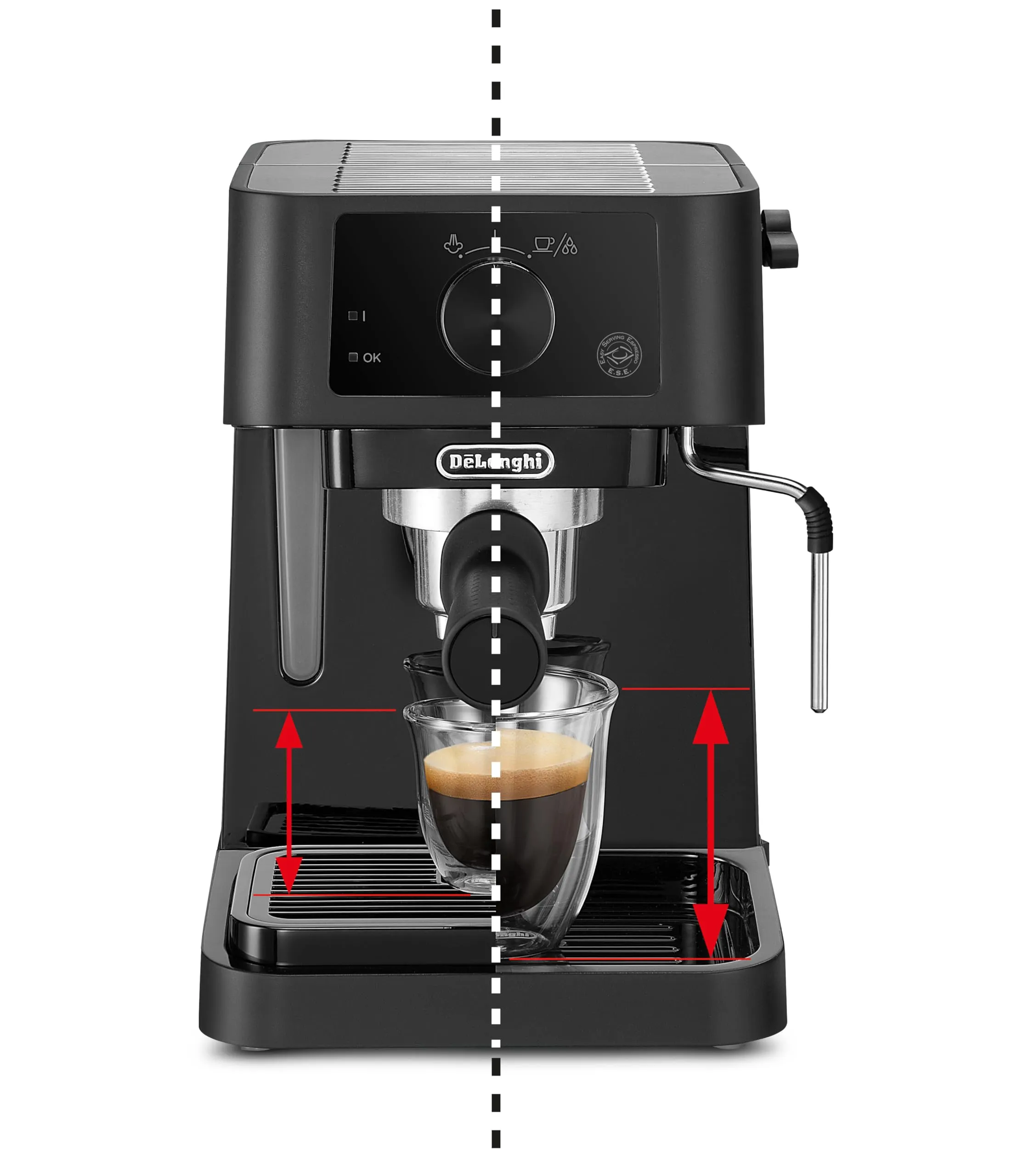 De'Longhi Stilosa EC235.BK Macchina da Caffè Espresso e Cappuccino, Polvere o Cialde E.S.E., Nero - immagine 3