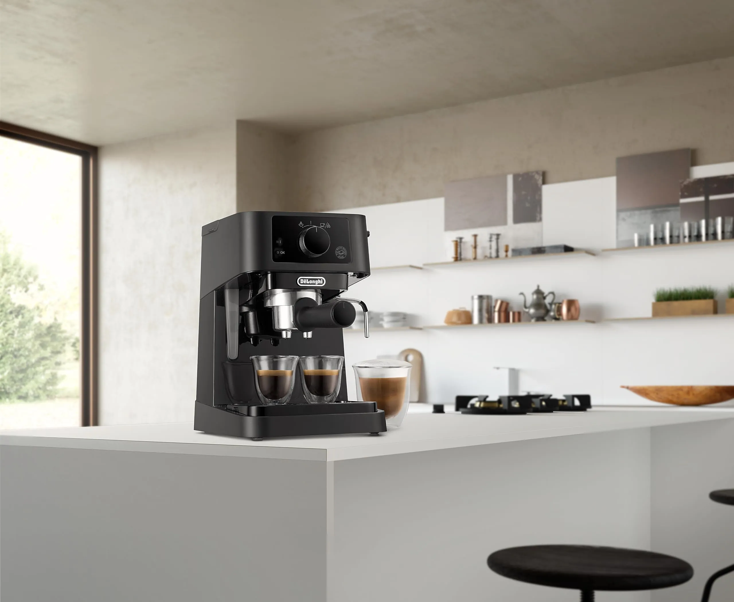 De'Longhi Stilosa EC235.BK Macchina da Caffè Espresso e Cappuccino, Polvere o Cialde E.S.E., Nero - immagine 7