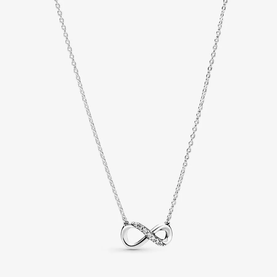 Pandora Passions Collier con simbolo dell'infinito in argento sterling e zirconi cubici trasparenti, 50 - immagine 2