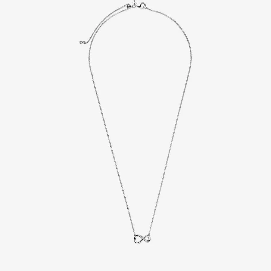 Pandora Passions Collier con simbolo dell'infinito in argento sterling e zirconi cubici trasparenti, 50 - immagine 3