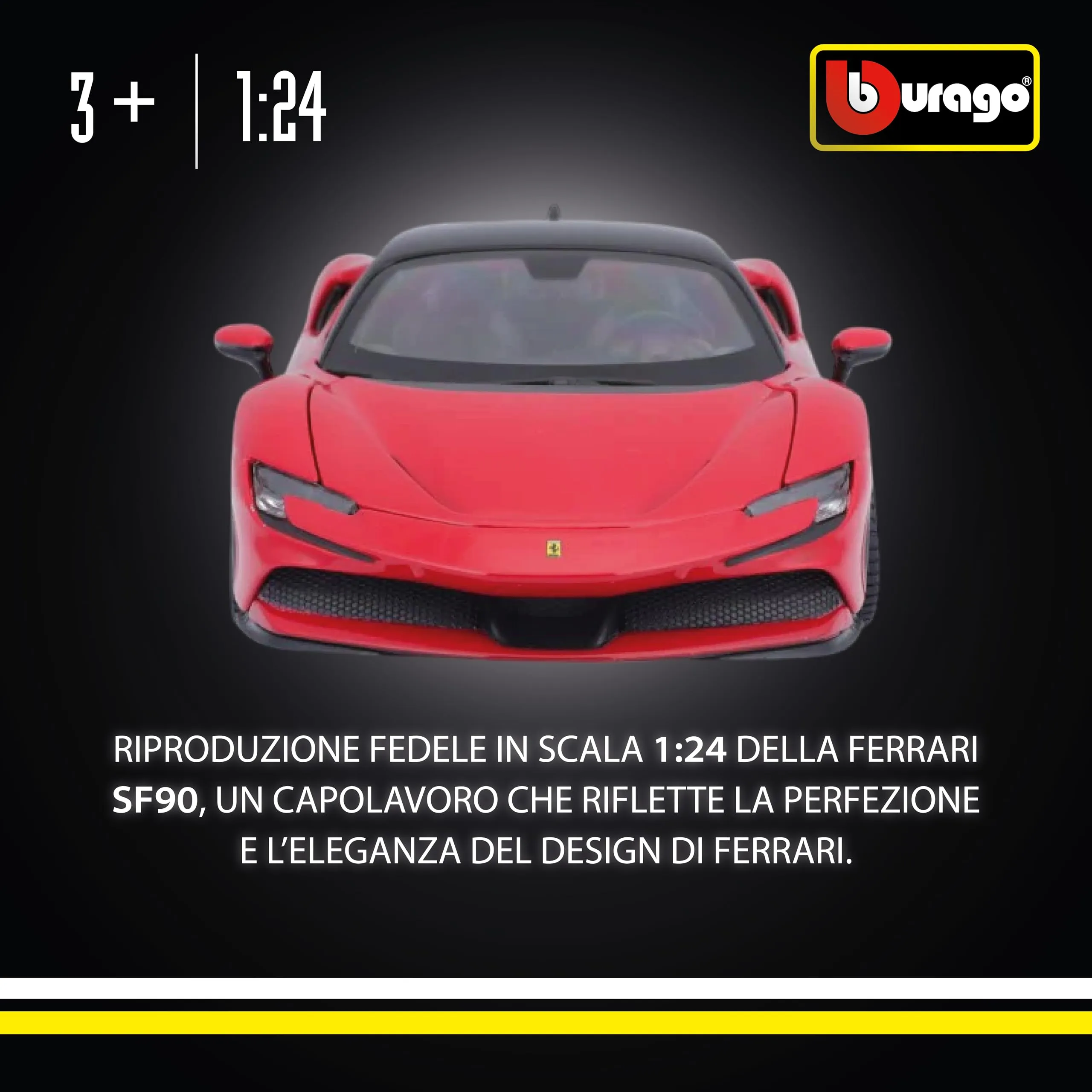Bburago Ferrari SF90 Stradale 1:24 Rosso B18-26028 - immagine 2