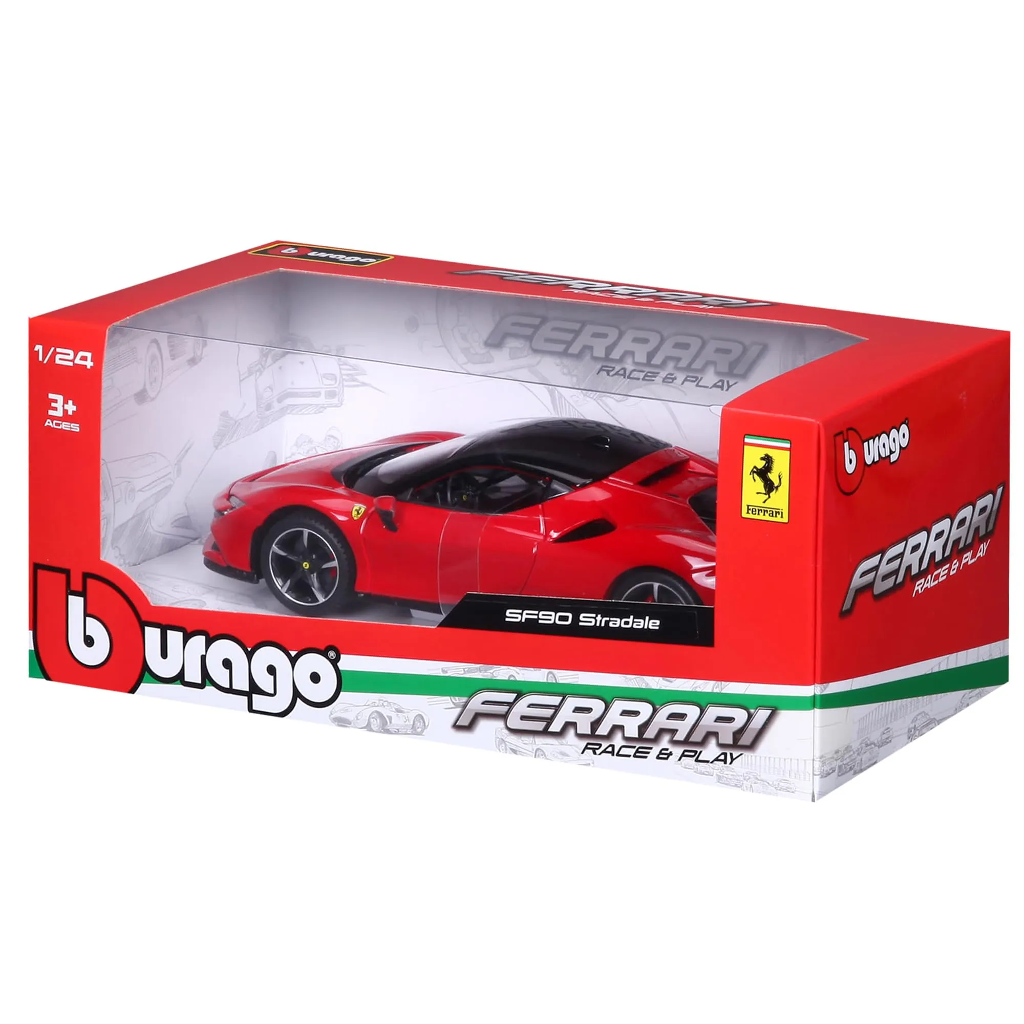 Bburago Ferrari SF90 Stradale 1:24 Rosso B18-26028 - immagine 7