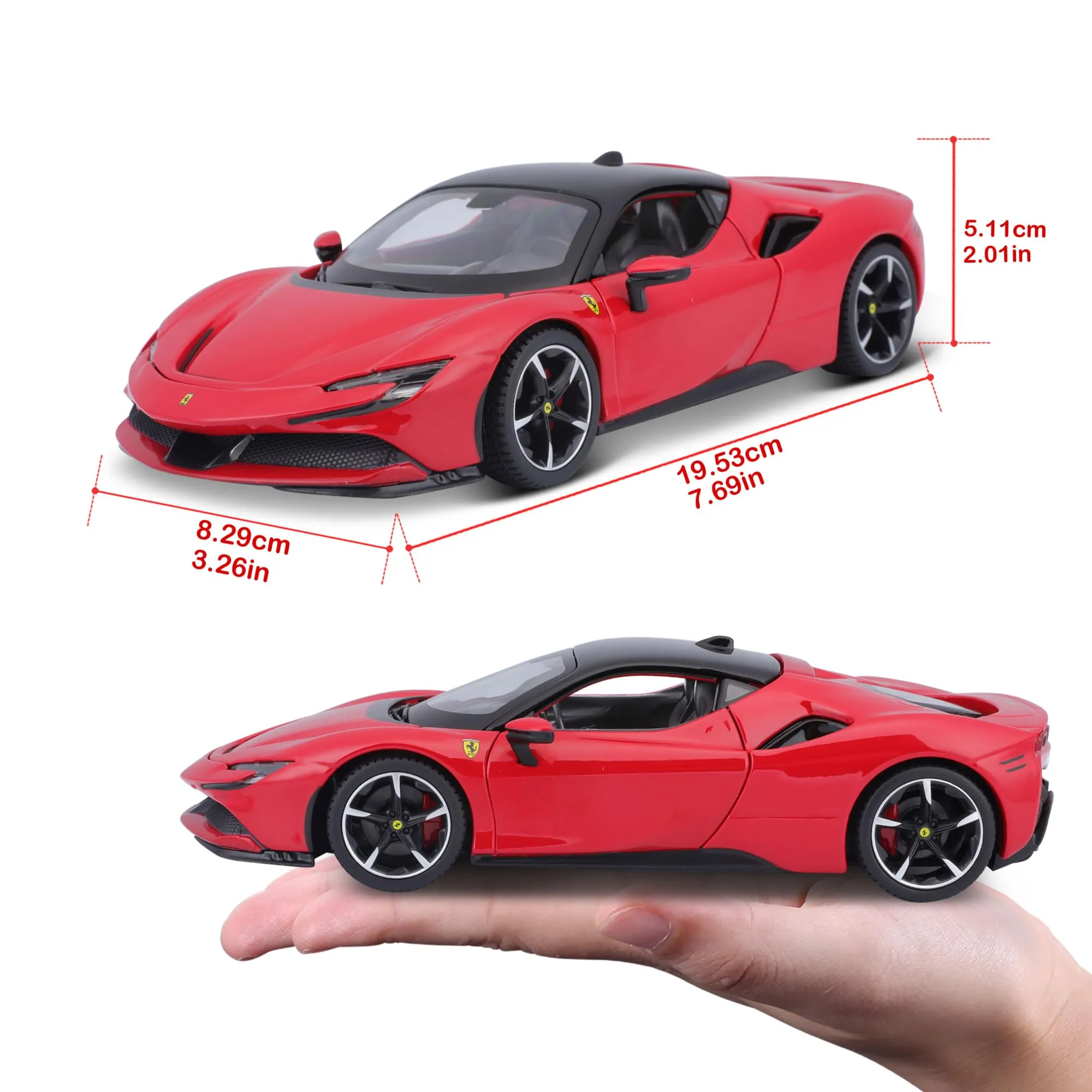 Bburago Ferrari SF90 Stradale 1:24 Rosso B18-26028 - immagine 8