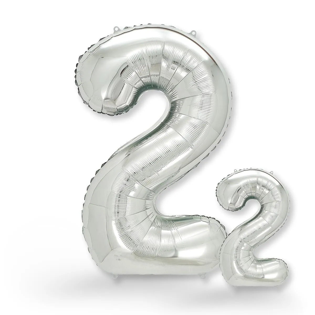 FUNXGO Palloncino Numero 2 Argento - immagine 1