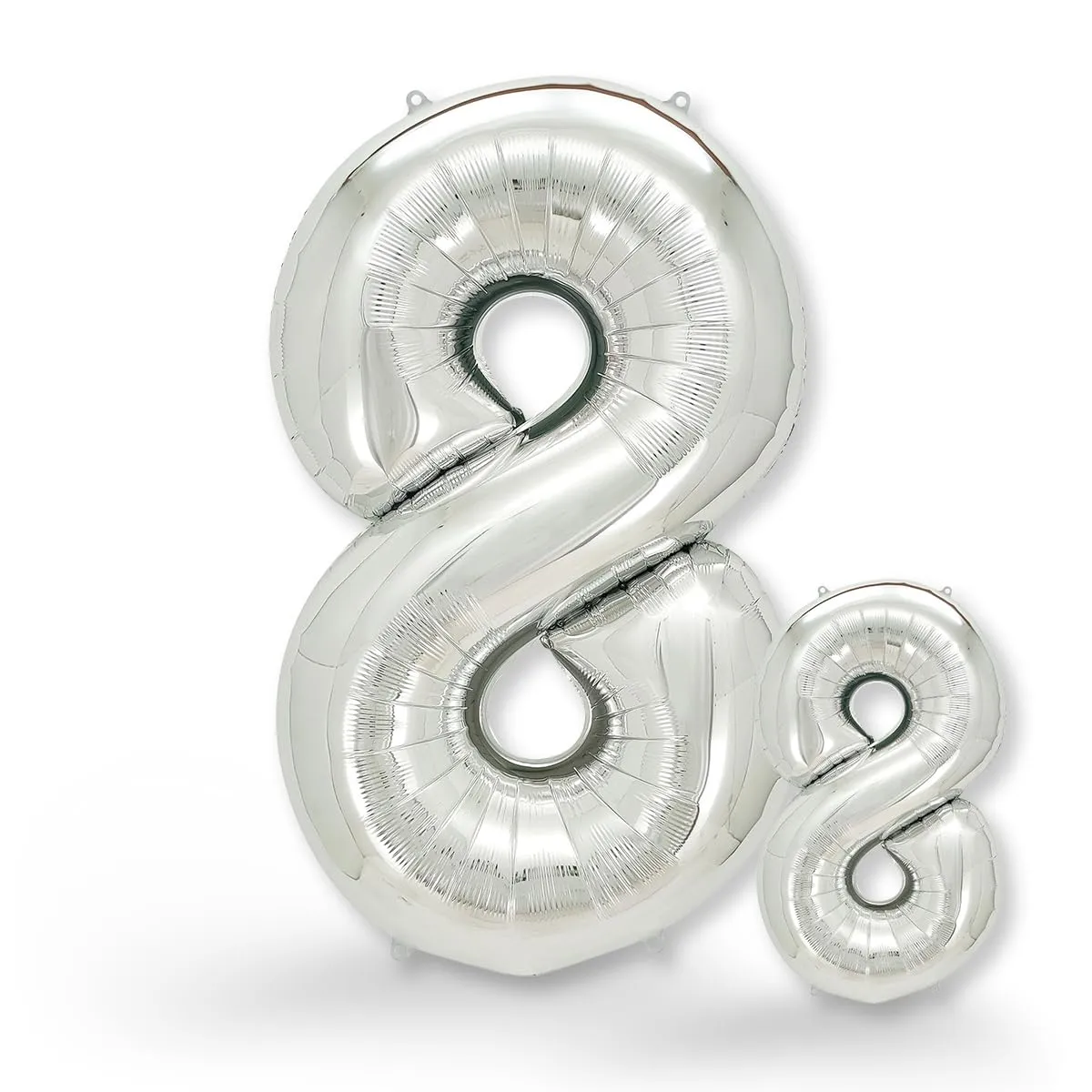 FUNXGO Palloncino Numero 8 Argento per Compleanno - immagine 1