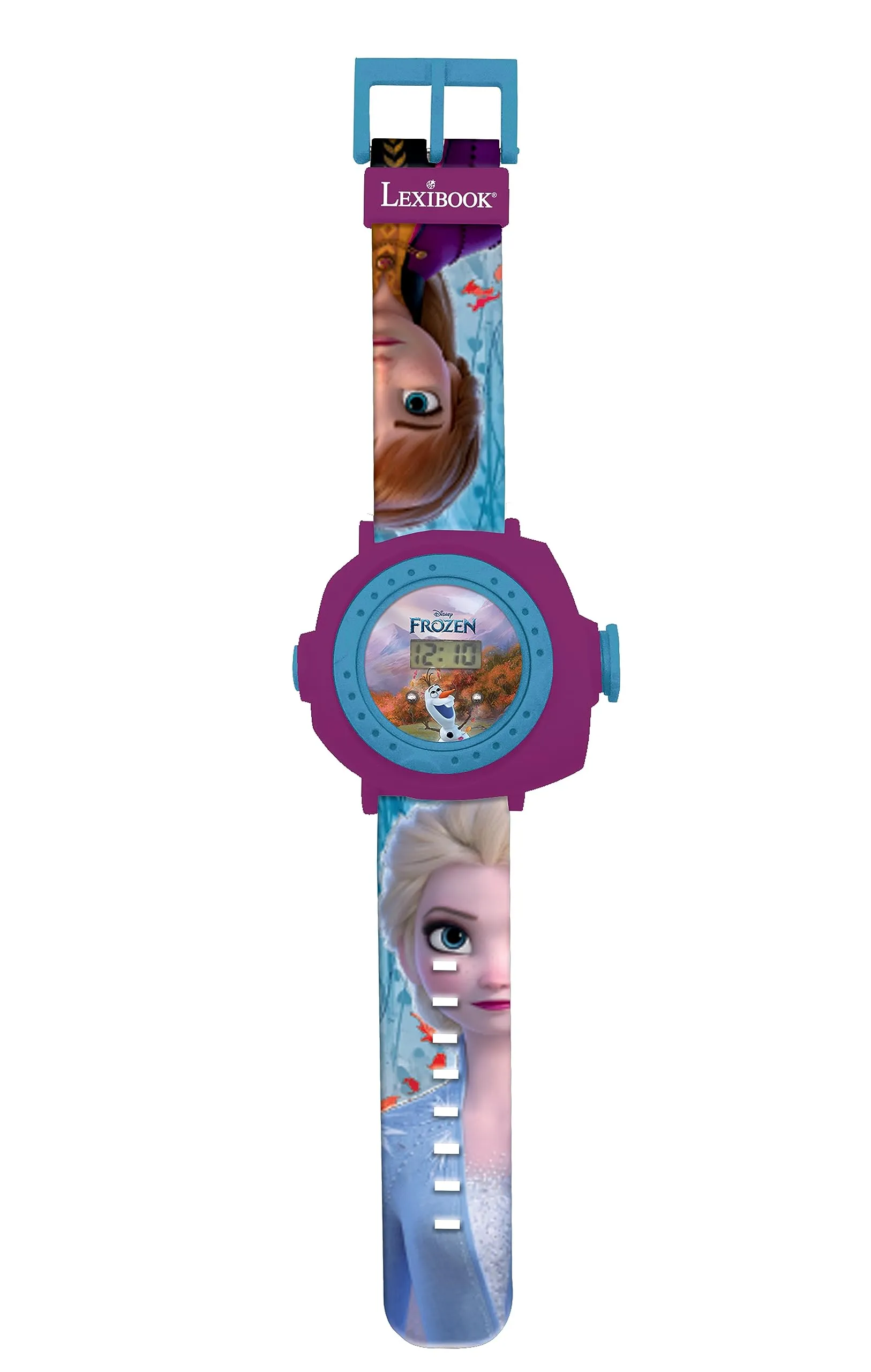 Lexibook Frozen 2 Orologio Proiettore Digitale DMW050FZ - Blu e Viola - immagine 2