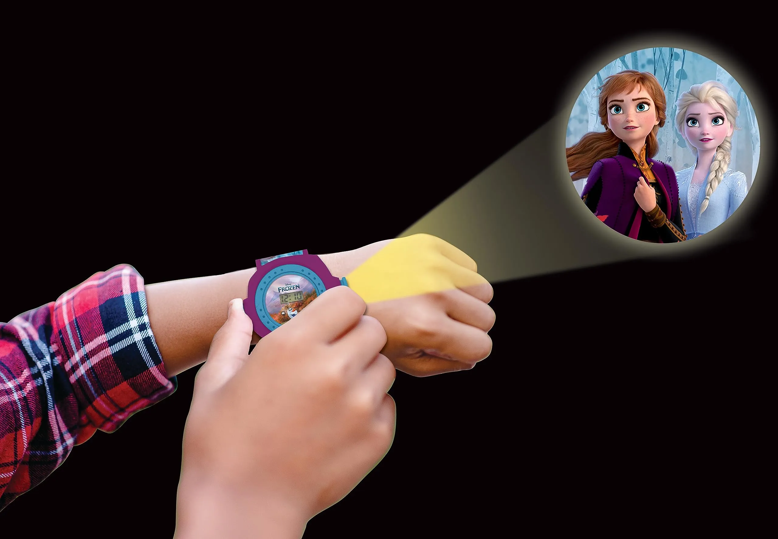 Lexibook Frozen 2 Orologio Proiettore Digitale DMW050FZ - Blu e Viola - immagine 4