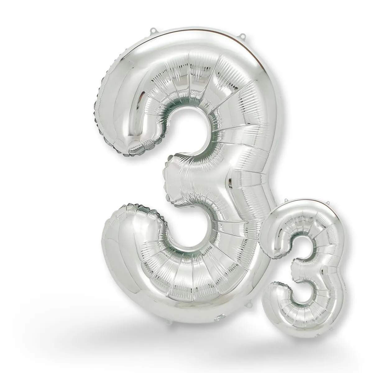 FUNXGO Palloncino Numero 3 Argento - immagine 1