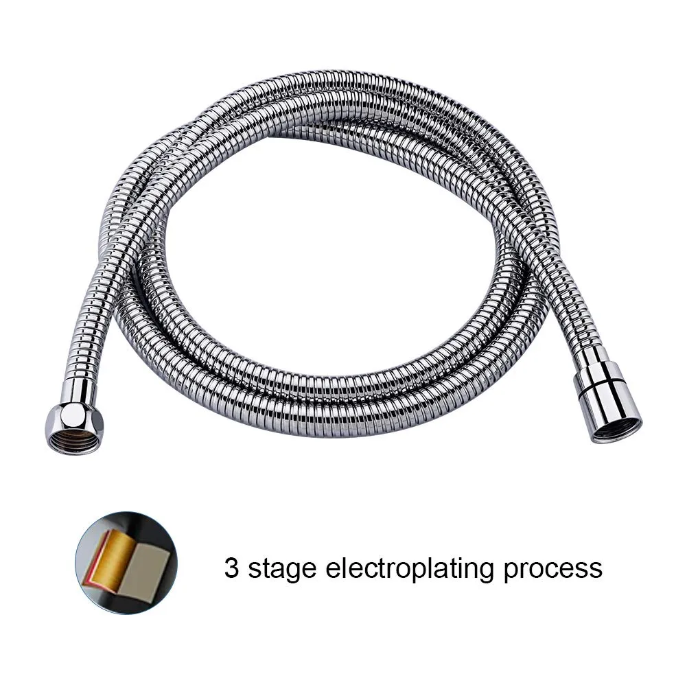 Grifema Tubo Doccia in Acciaio Inox, Flessibile Universale, 2 m, Argento - immagine 4