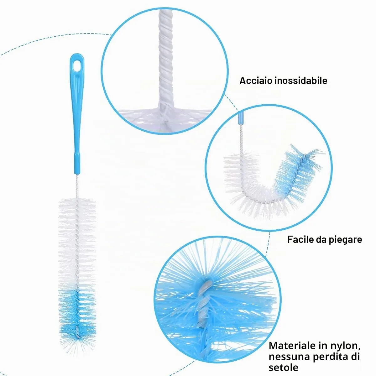 Vicloon Set di Spazzole per Bottiglie, 11 Pezzi - immagine 3