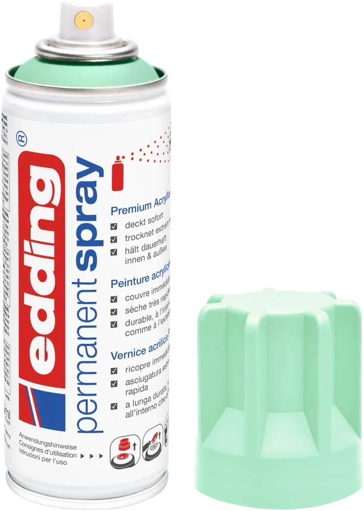 Edding 5200 Spray Permanente, Neo Menta, 200 ml - immagine 1