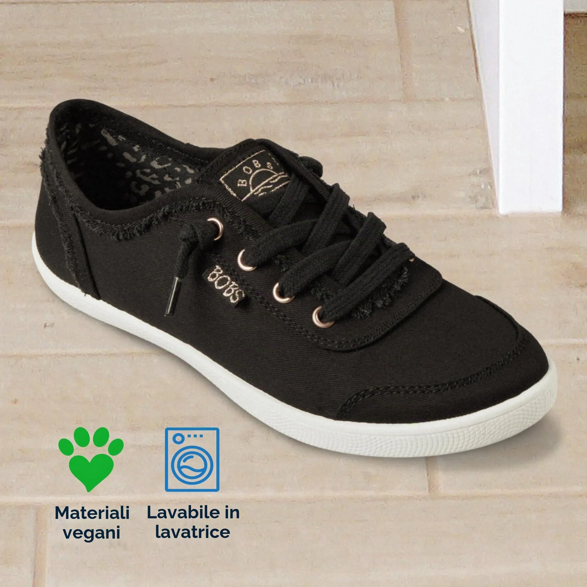 Skechers Bobs B Cute Women's Sneakers - Black Canvas - 35.5 EU - immagine 6