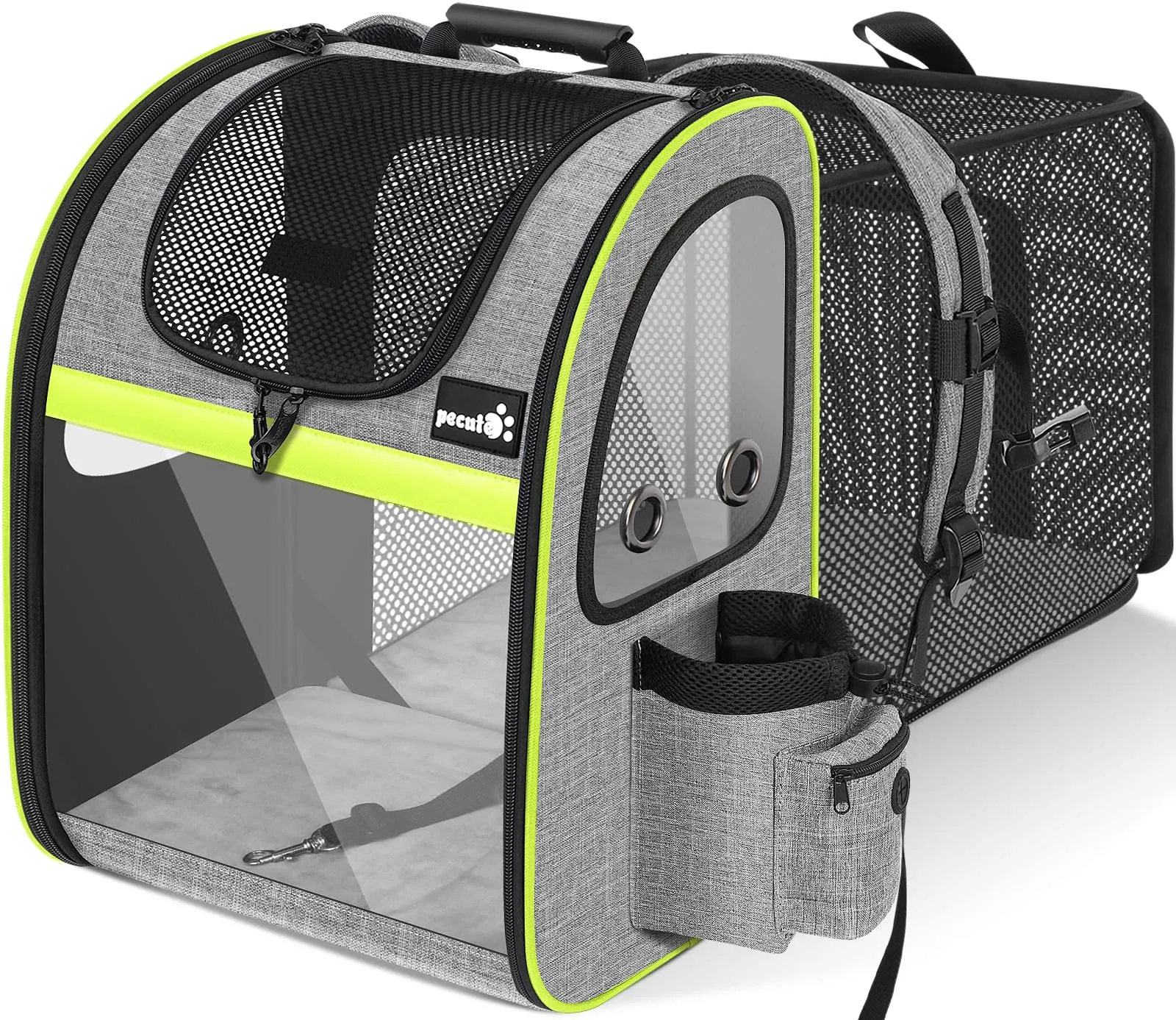 Pecute Zaino Porta Animali Estensibile per Cani di Piccola Taglia e Gatti, Trasportino Portatile PC-PCB01 - immagine 1