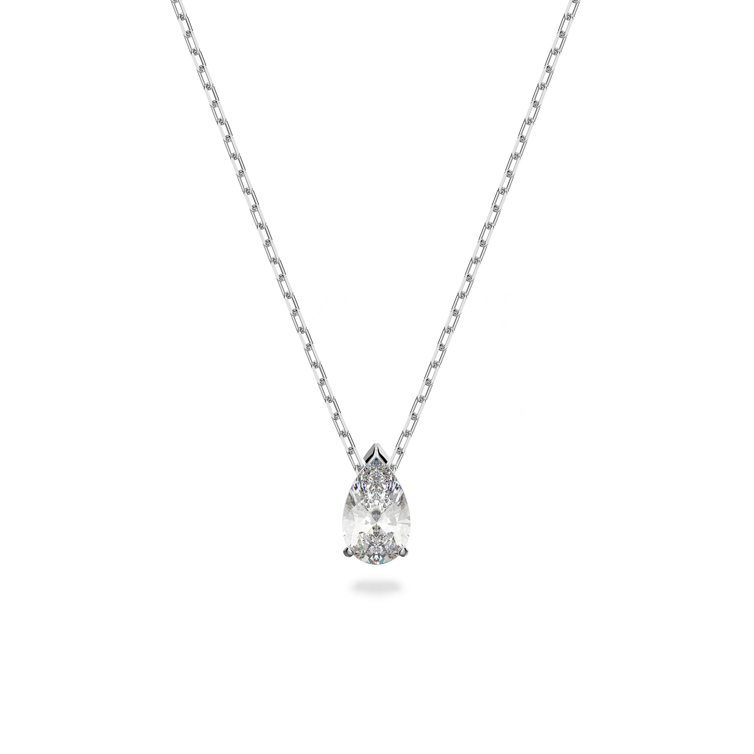 Swarovski Set Attract, Pear Cut, White, Rhodium Plated - immagine 3