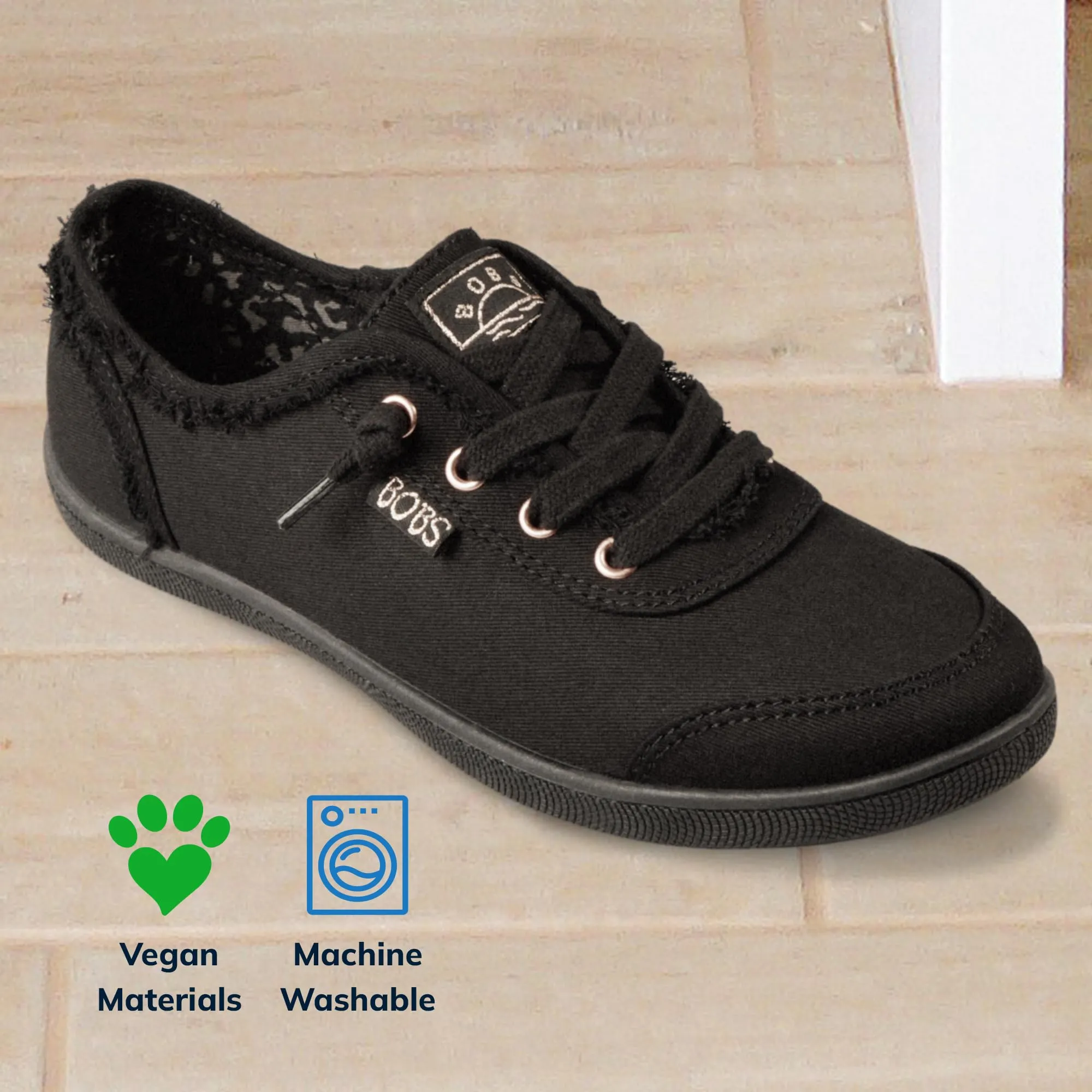 Skechers BOBS Women's Beach Bingo-Dog House Party Sneaker, Black/Black, 9 M US - immagine 6