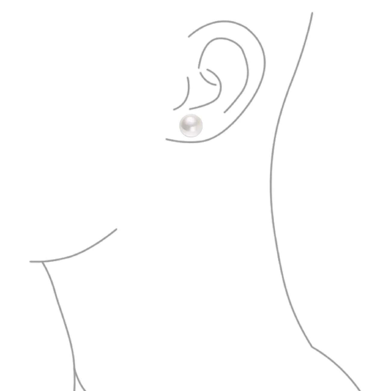 Gold Gala Orecchini Donna in Argento 925 Rodiato con Perle Bianche 10 mm - immagine 3