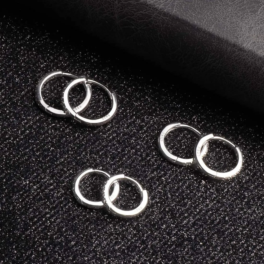 SJBAUTYO Orecchini a Cerchio Piccoli in Acciaio Inossidabile, Anelli per Cartilagine, Naso e Labbro, 8mm 10mm 12mm - immagine 3