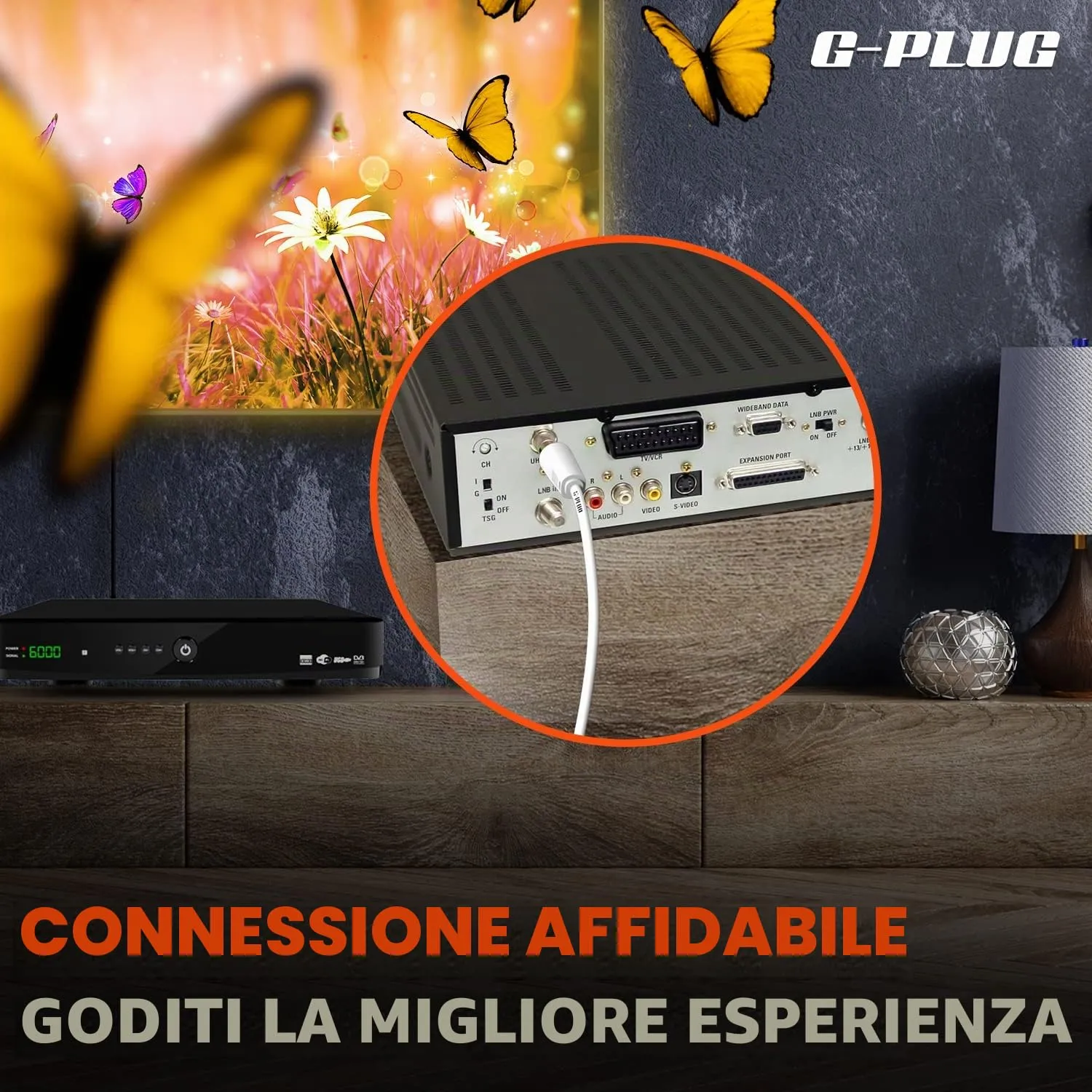 G-PLUG 10m Cavo Antenna TV Maschio-Maschio Prolunga Cavo Coassiale - immagine 4