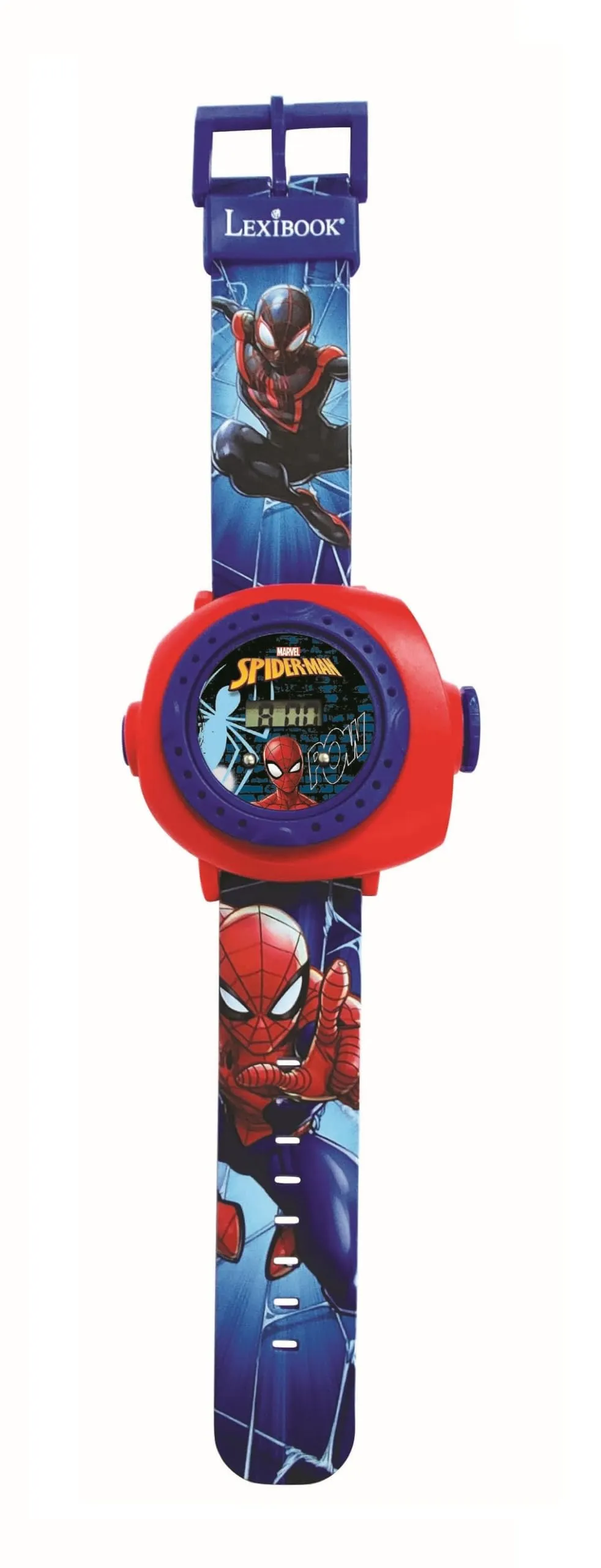 Lexibook Spider-Man Orologio con Proiettore Digitale, 20 Immagini, Rosso e Blu, DMW050SP - immagine 1