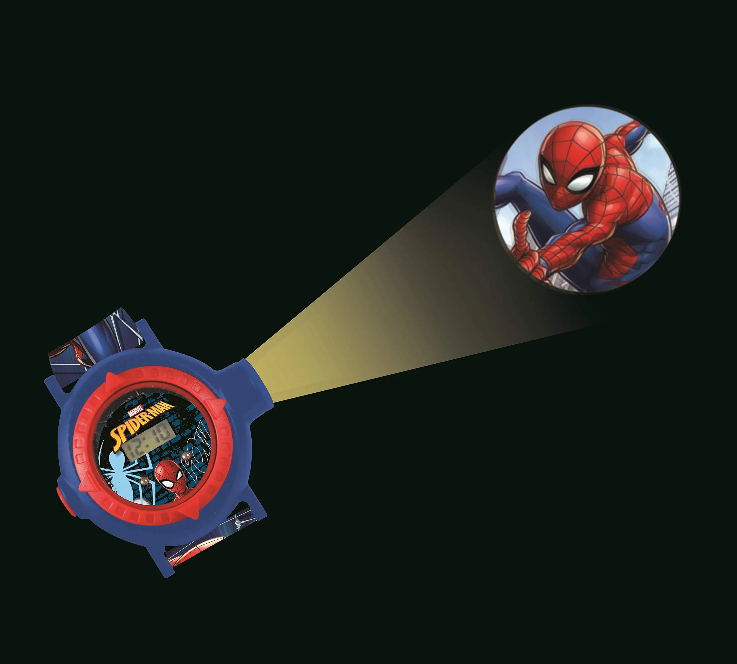 Lexibook Spider-Man Orologio con Proiettore Digitale, 20 Immagini, Rosso e Blu, DMW050SP - immagine 2