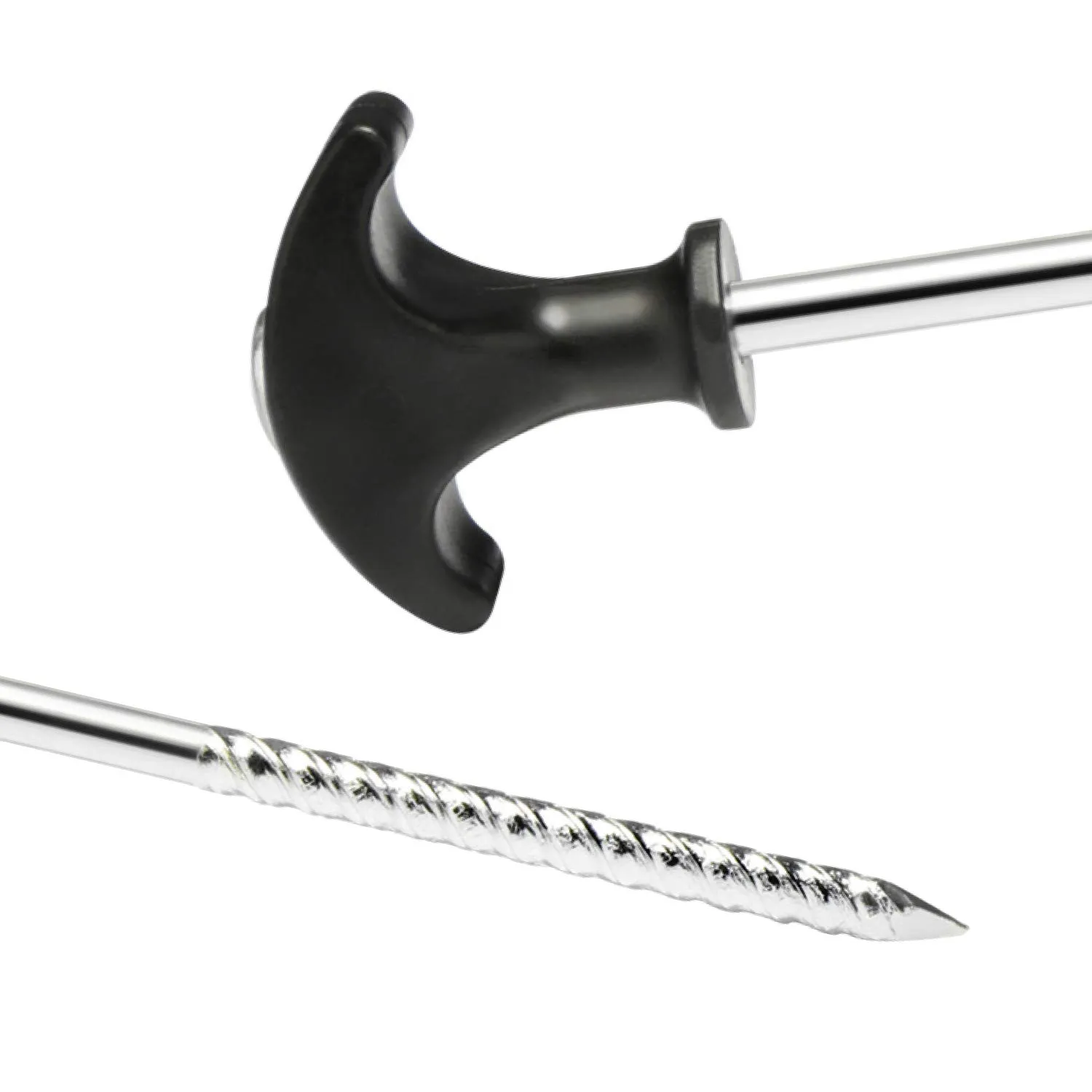 com-four Picchetti in acciaio filettati, 12 pezzi, 210x7mm - immagine 4