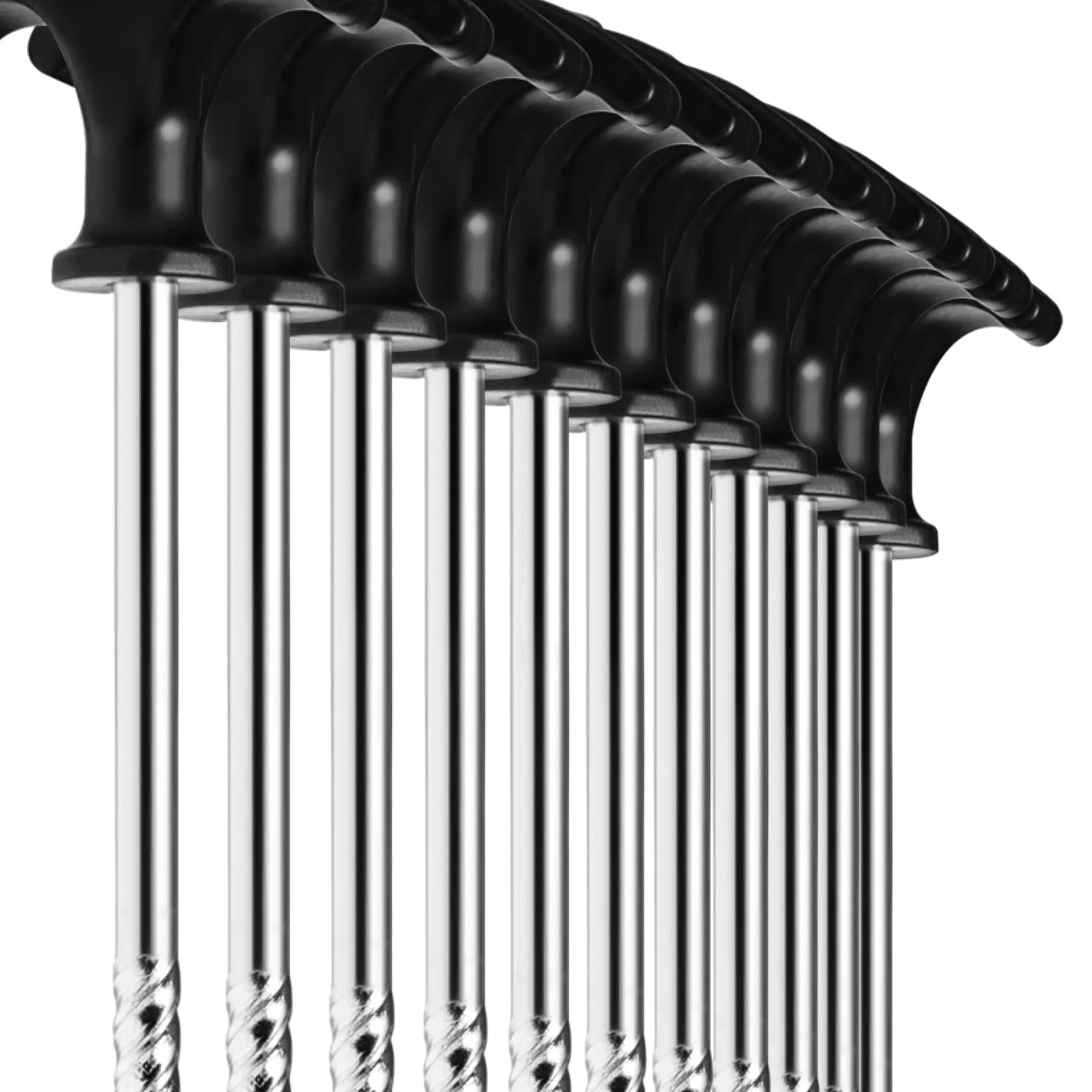 com-four Picchetti in acciaio filettati, 12 pezzi, 210x7mm - immagine 8