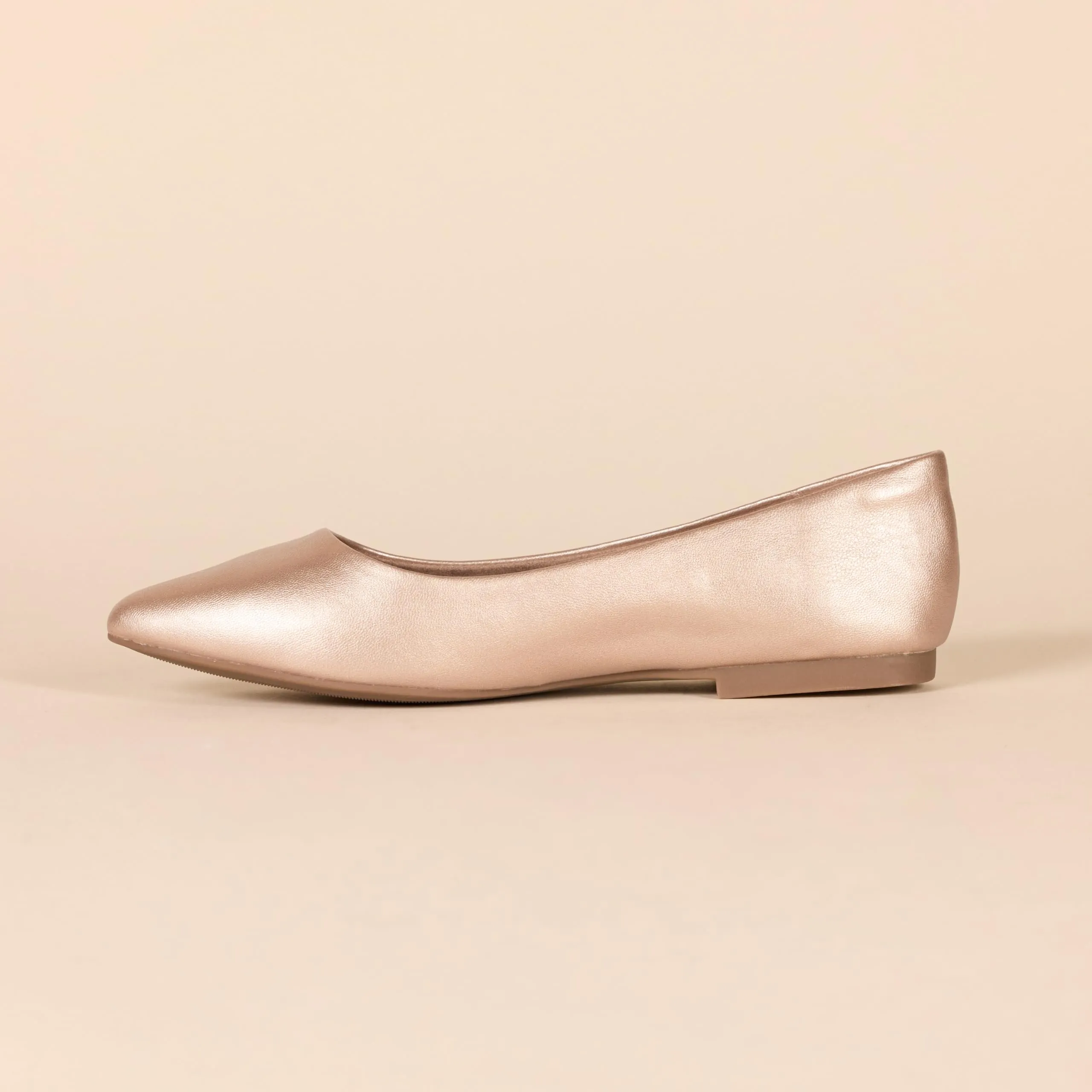 Amazon Essentials Ballerine da donna a punta, Oro Rosa, 38 - immagine 3