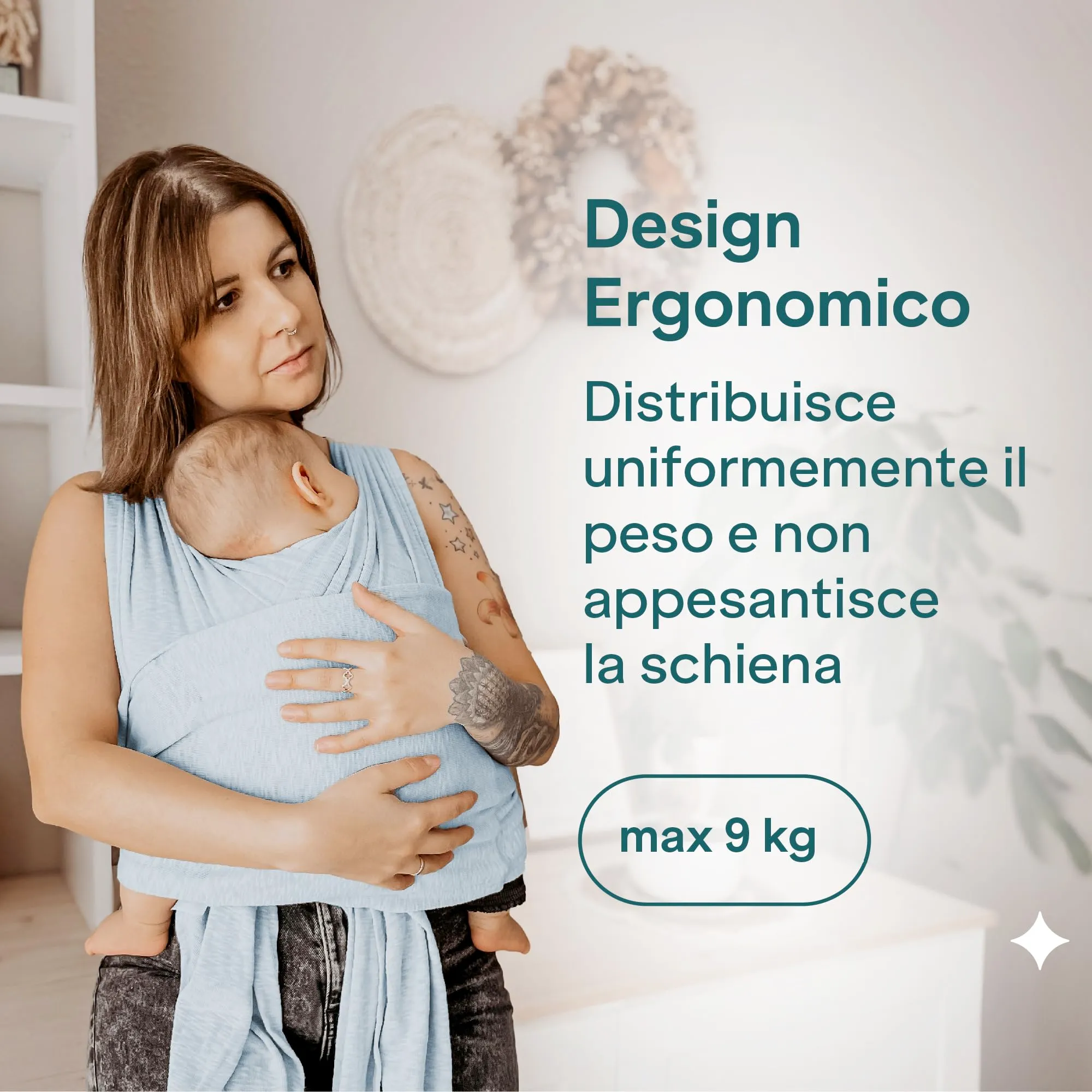 Koala Babycare Fascia Porta Bebe Neonato Regolabile fino a 9kg, Antracite - immagine 7