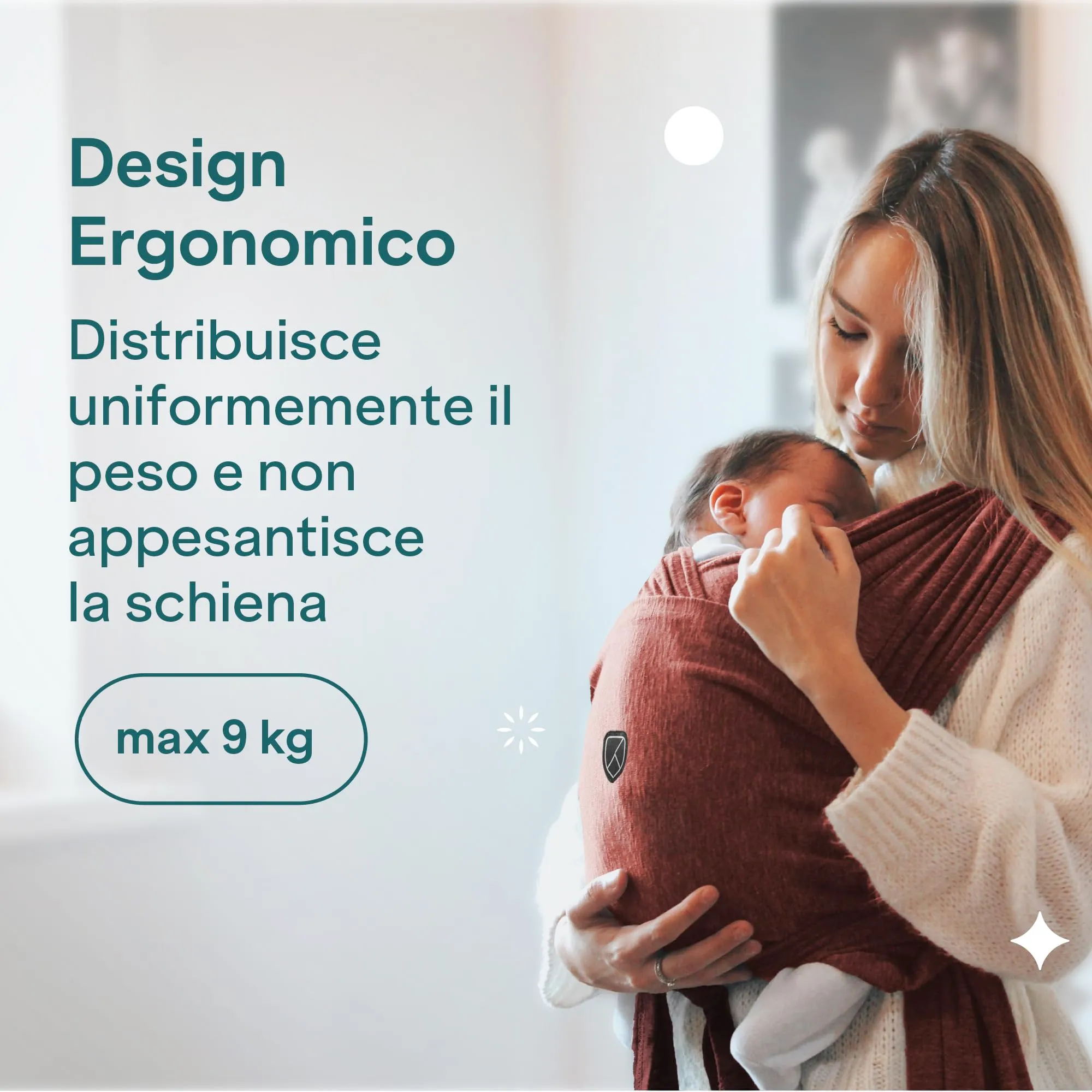 Koala Babycare Fascia Porta Bebe Neonato Regolabile Unisex, fino a 9kg, Antracite - immagine 7