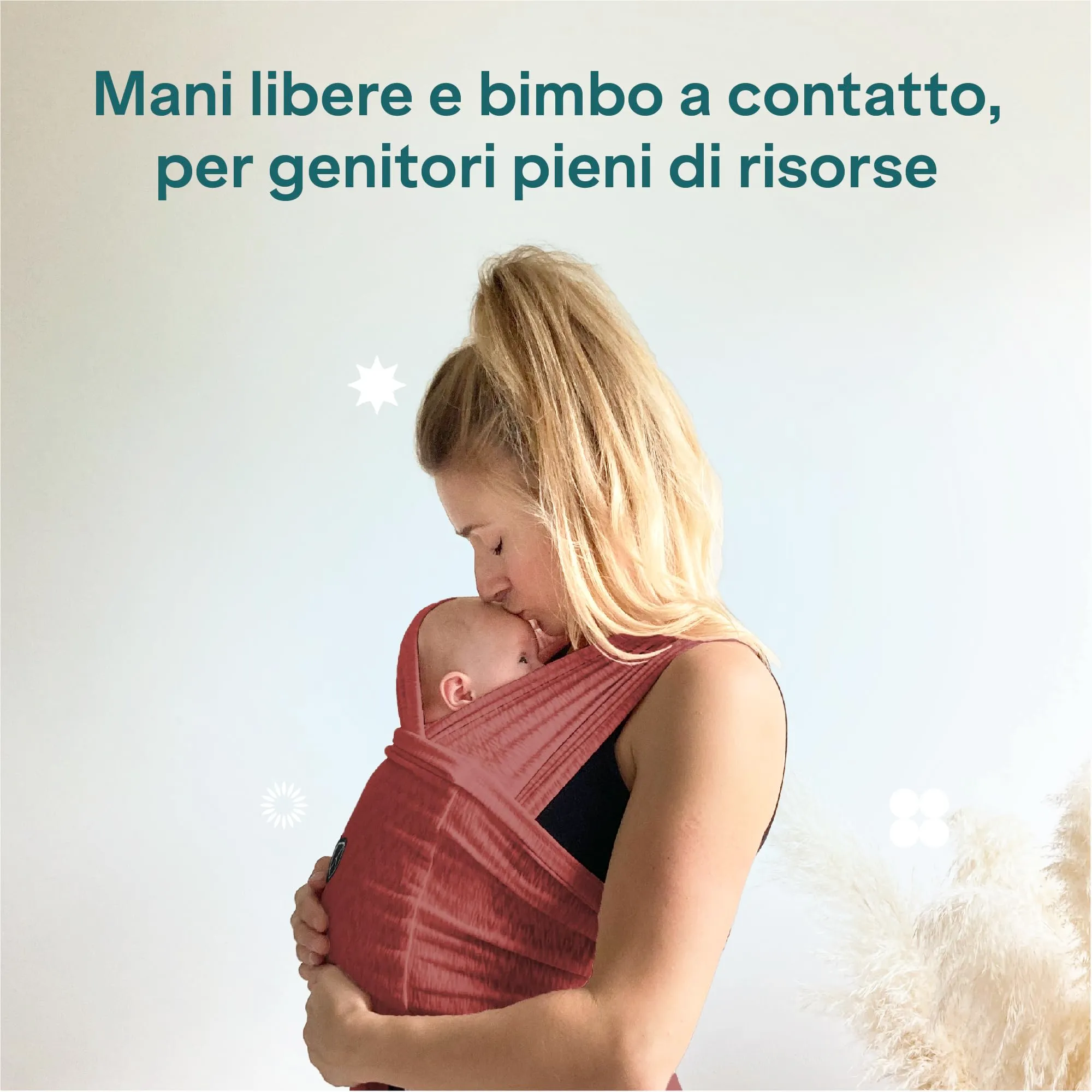 Koala Babycare Fascia Porta Bebe Neonato Regolabile Unisex, fino a 9kg, Antracite - immagine 8