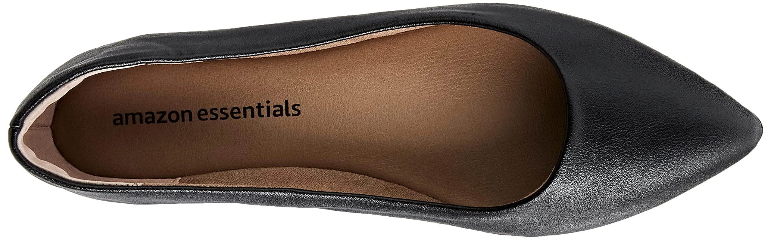 Amazon Essentials Ballerine da donna a punta in ecopelle, Nero, 40 - immagine 5