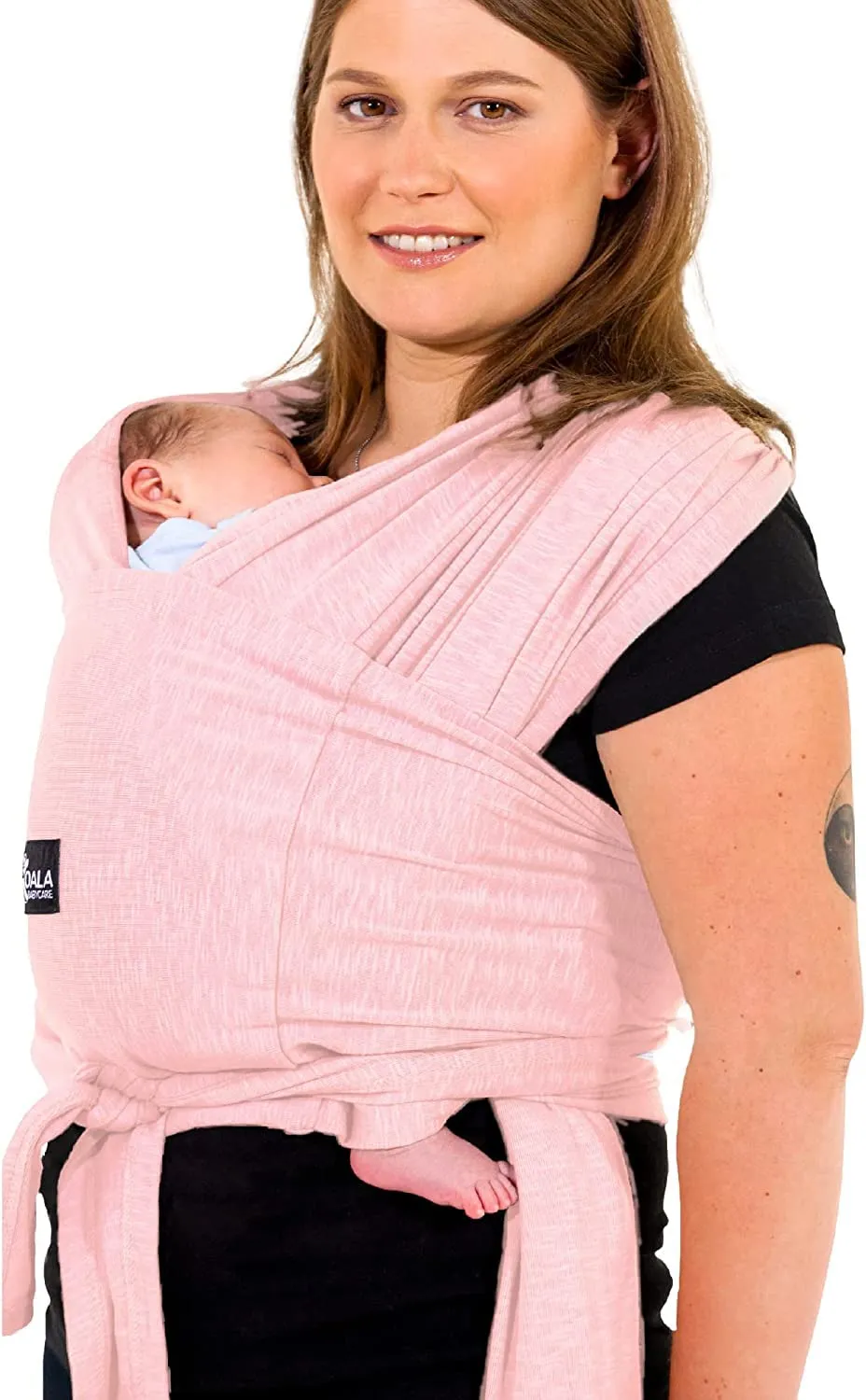Koala Babycare Fascia Porta Bebe Neonato Regolabile Unisex, fino a 9kg, Antracite - immagine 1