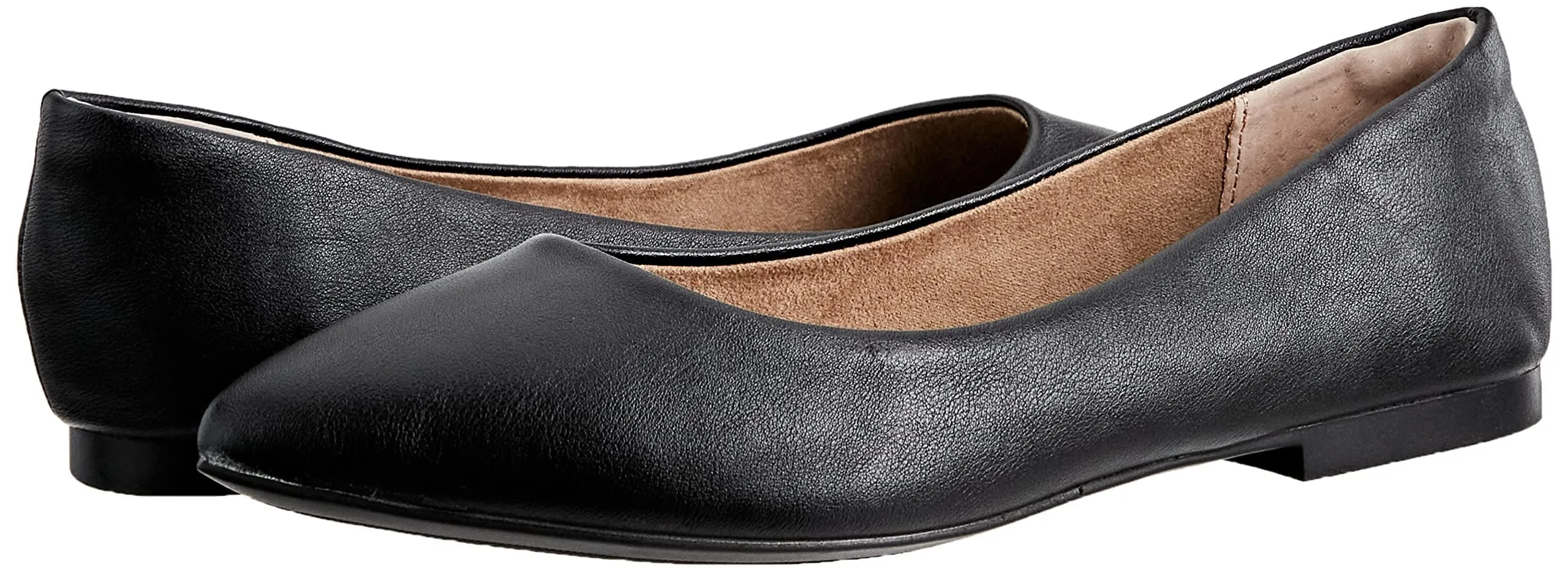 Amazon Essentials Ballerine Basse a Punta Donna, Nero Finta Pelle, 44.5 EU - immagine 7