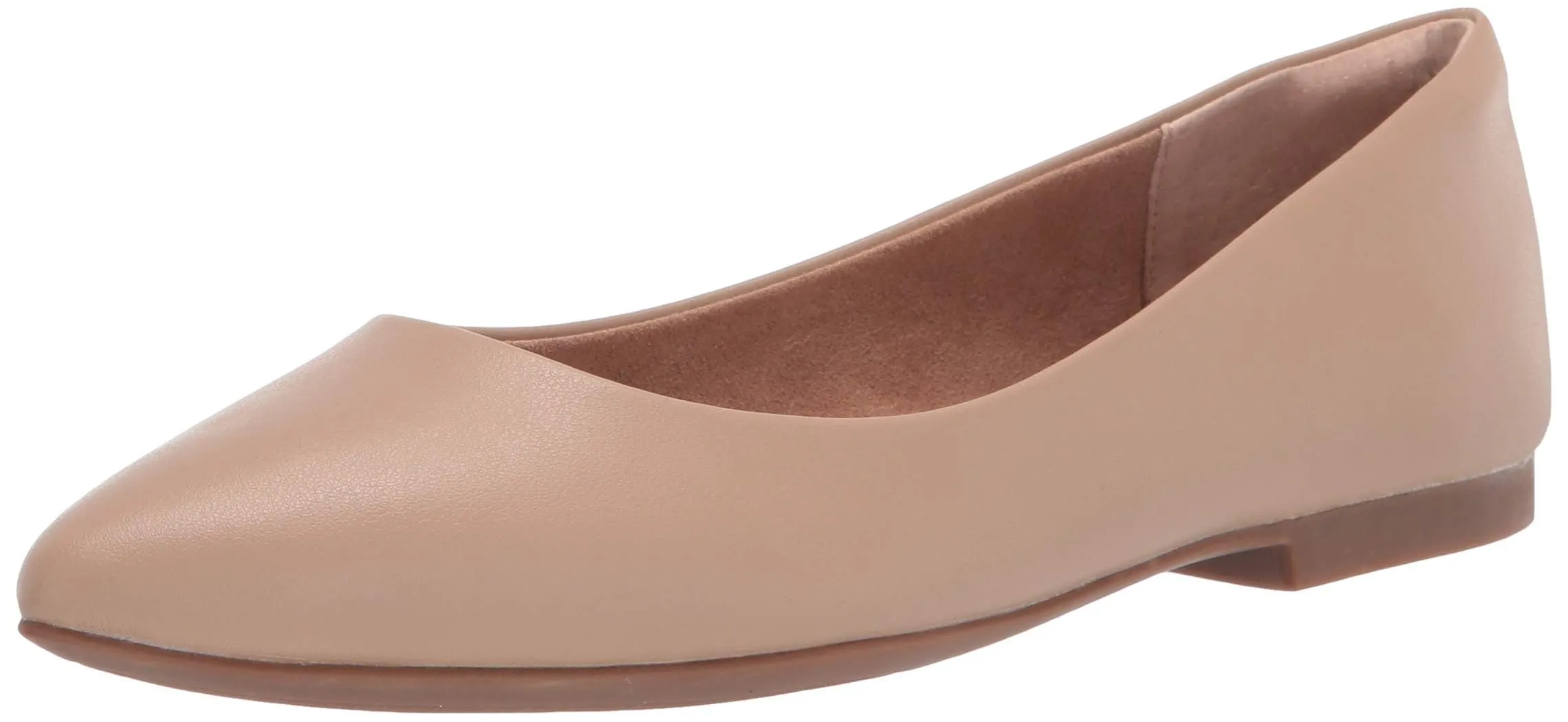 Amazon Essentials Ballerine da donna a punta in ecopelle beige, 38 - immagine 1