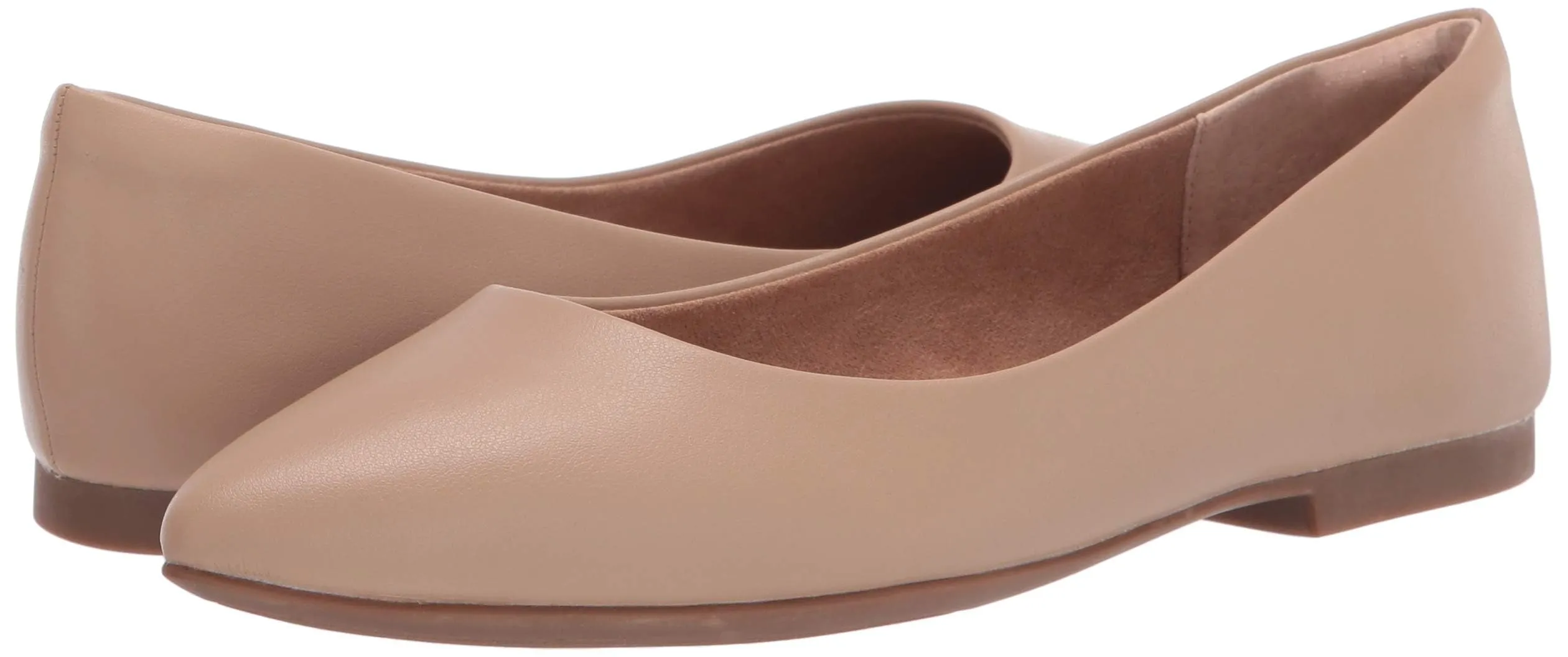 Amazon Essentials Ballerine a punta in ecopelle, beige, taglia 46 - immagine 7