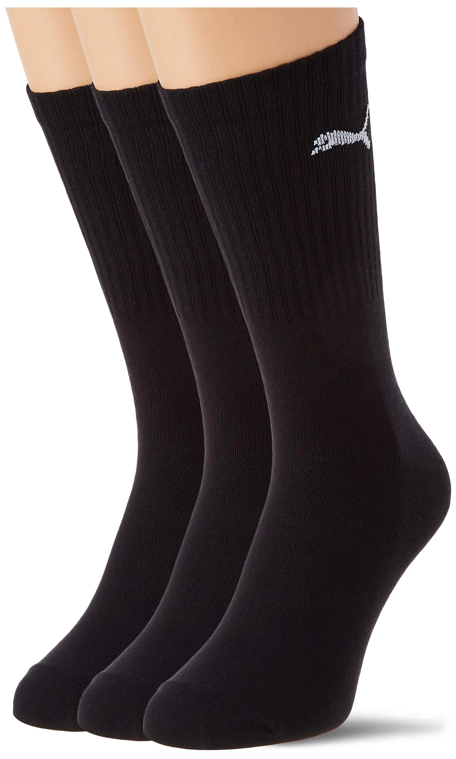 PUMA Crew Socks, Unisex Adult, Black, 43-46 (Pack of 3) - immagine 2