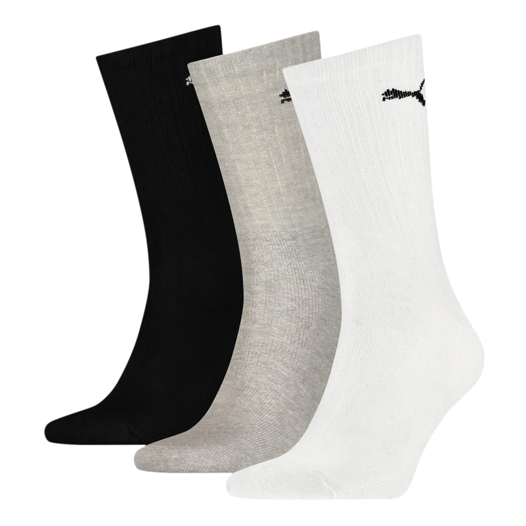 PUMA Calzini Sport Lightweight Unisex, 3 Pack, 35-38, White/Grey/Black - immagine 1