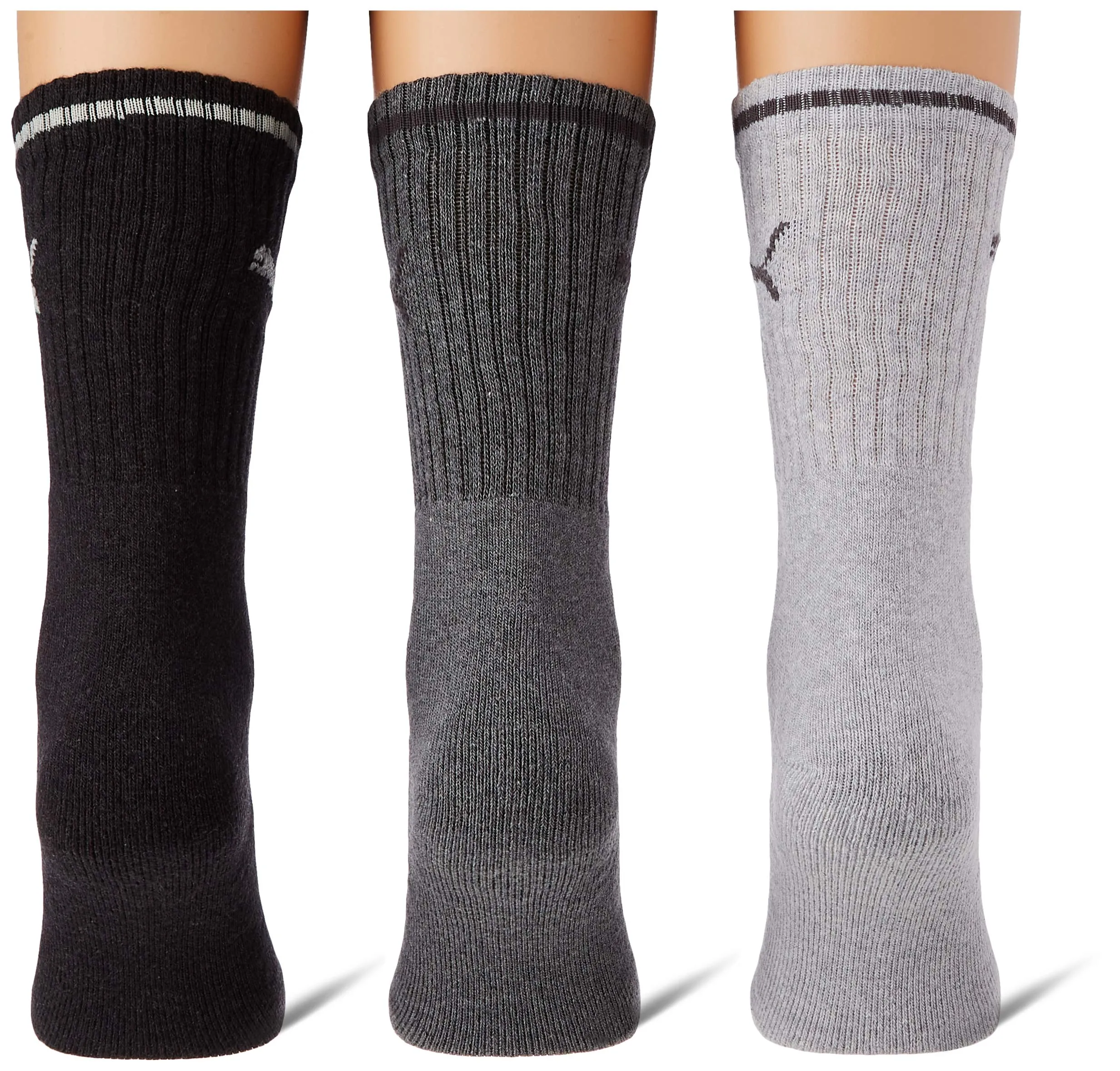 PUMA Crew Unisex Socks, Anthracite/Grey 946, 35-38 (Pack of 3) - immagine 2