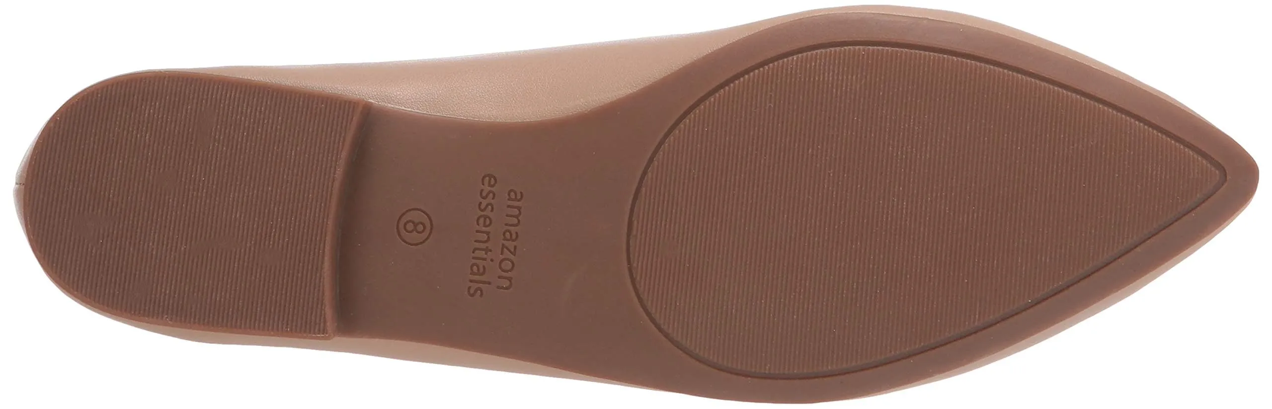 Amazon Essentials Ballerine da donna a punta in ecopelle, beige, larghezza 44 - immagine 4