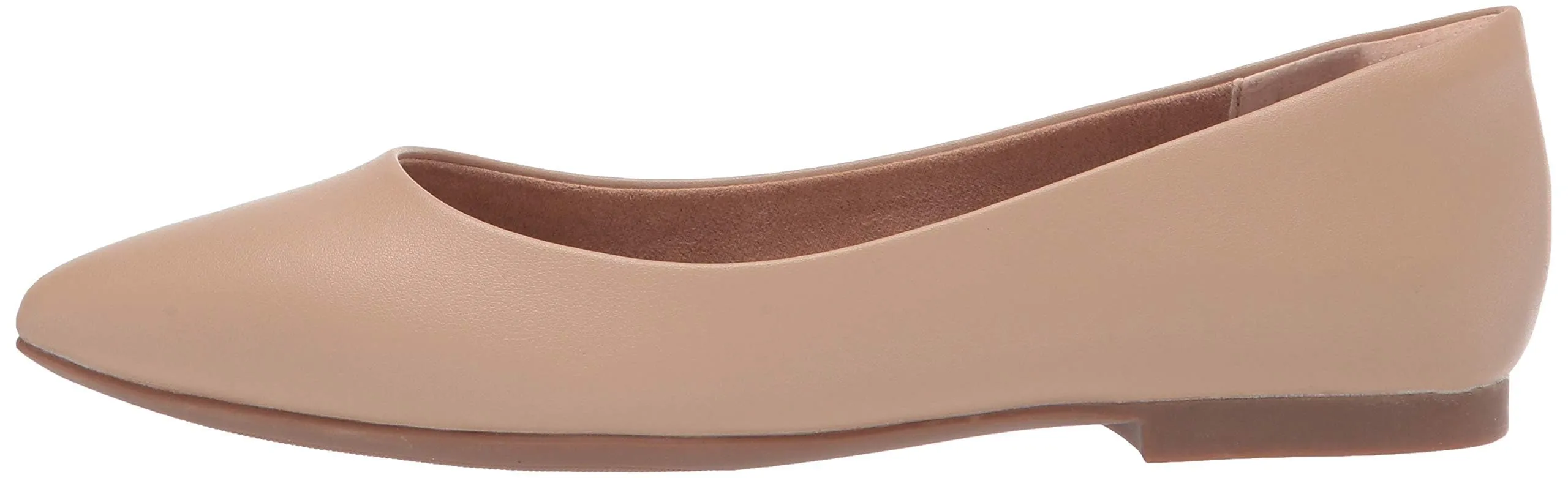 Amazon Essentials Ballerine da donna a punta in ecopelle, beige, larghezza 44 - immagine 8
