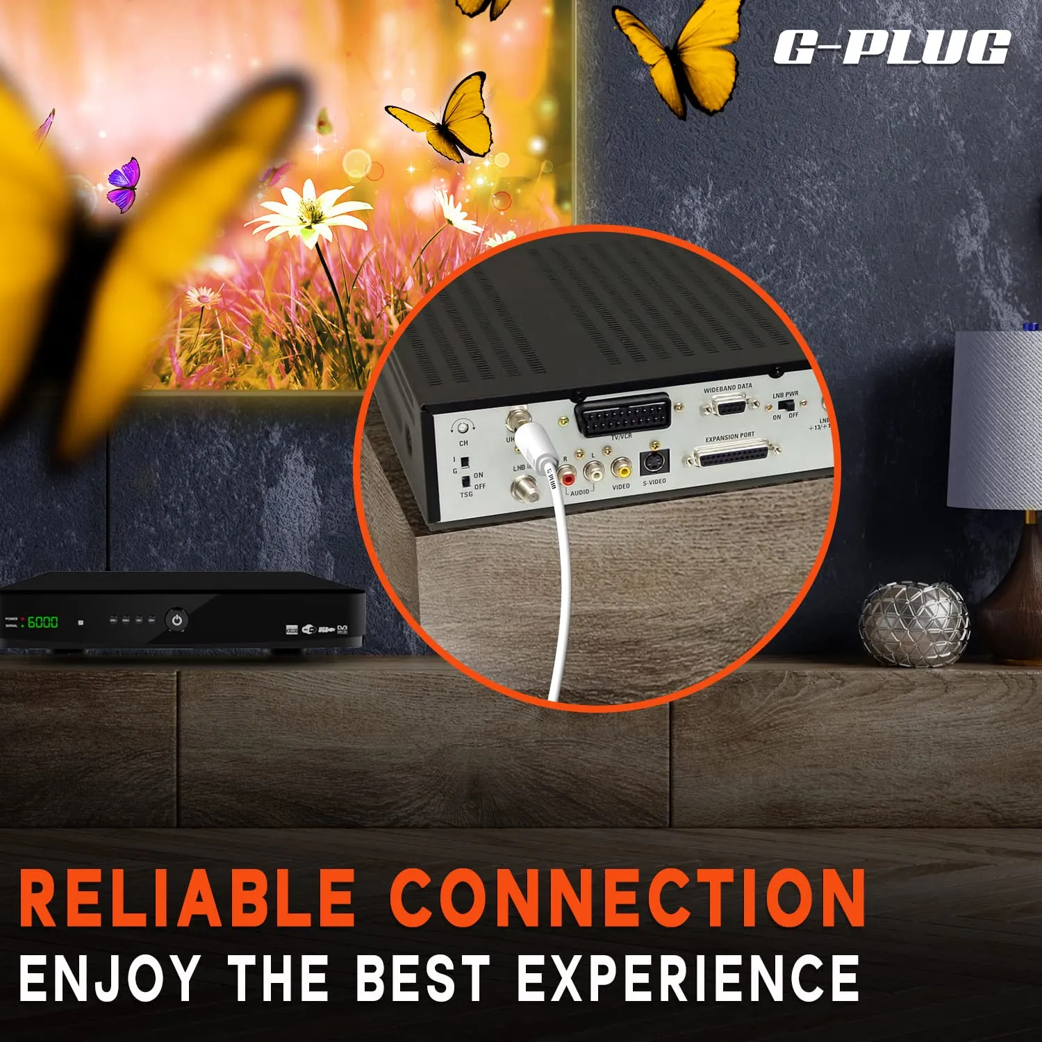 G-PLUG Cavo Antenna TV Maschio-Maschio, Prolunga Coassiale 1m, Bianco - immagine 3