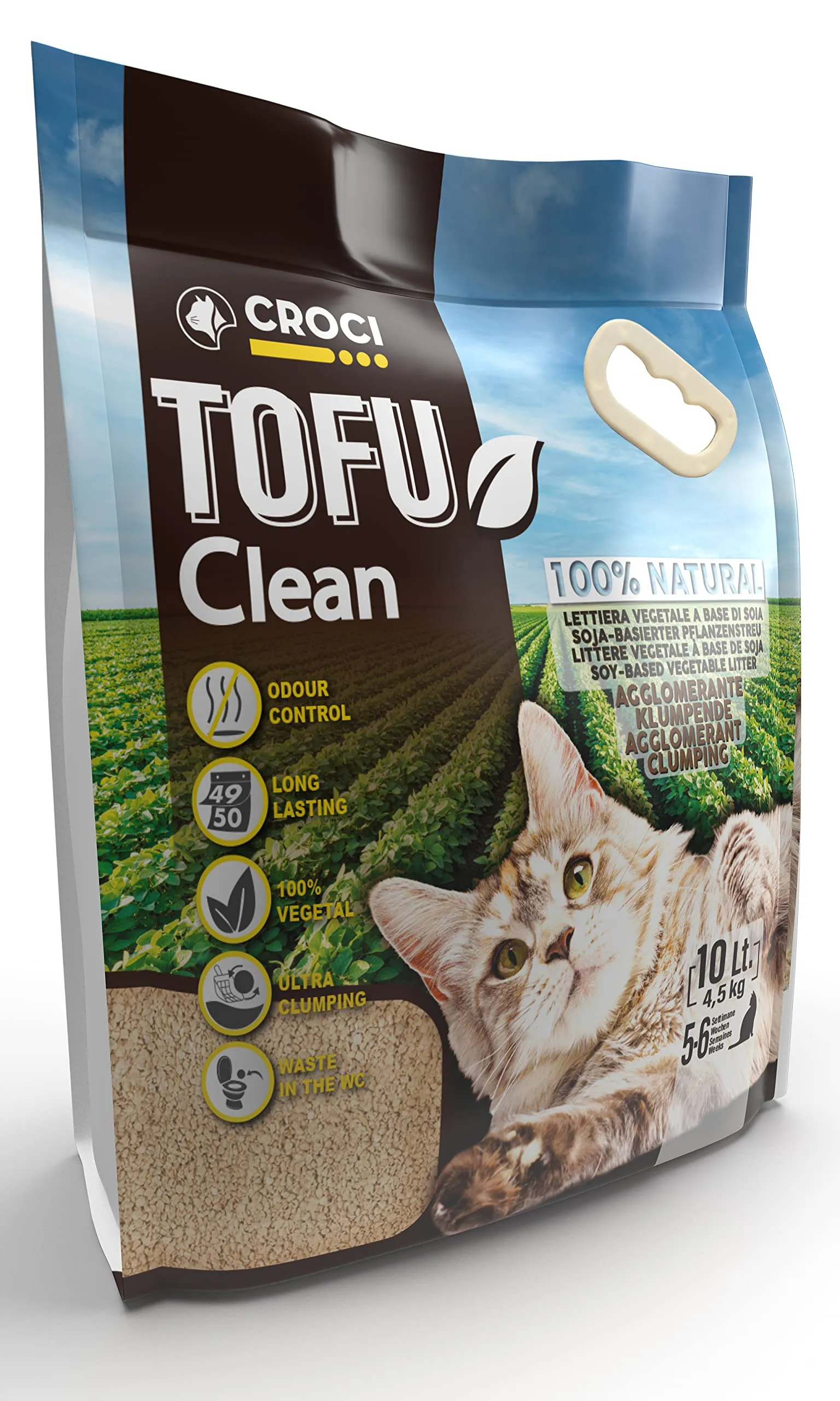 Croci Lettiera Tofu Clean 10L Sabbia - immagine 1