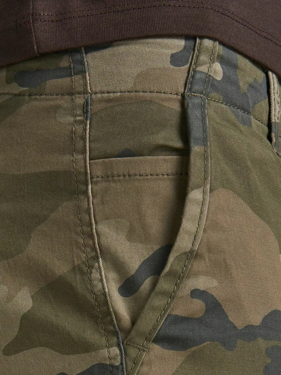 Jack & Jones Paul Flake AKM 542 Cargo Jogger Pants - Camo Green, 27W / 32L - immagine 6