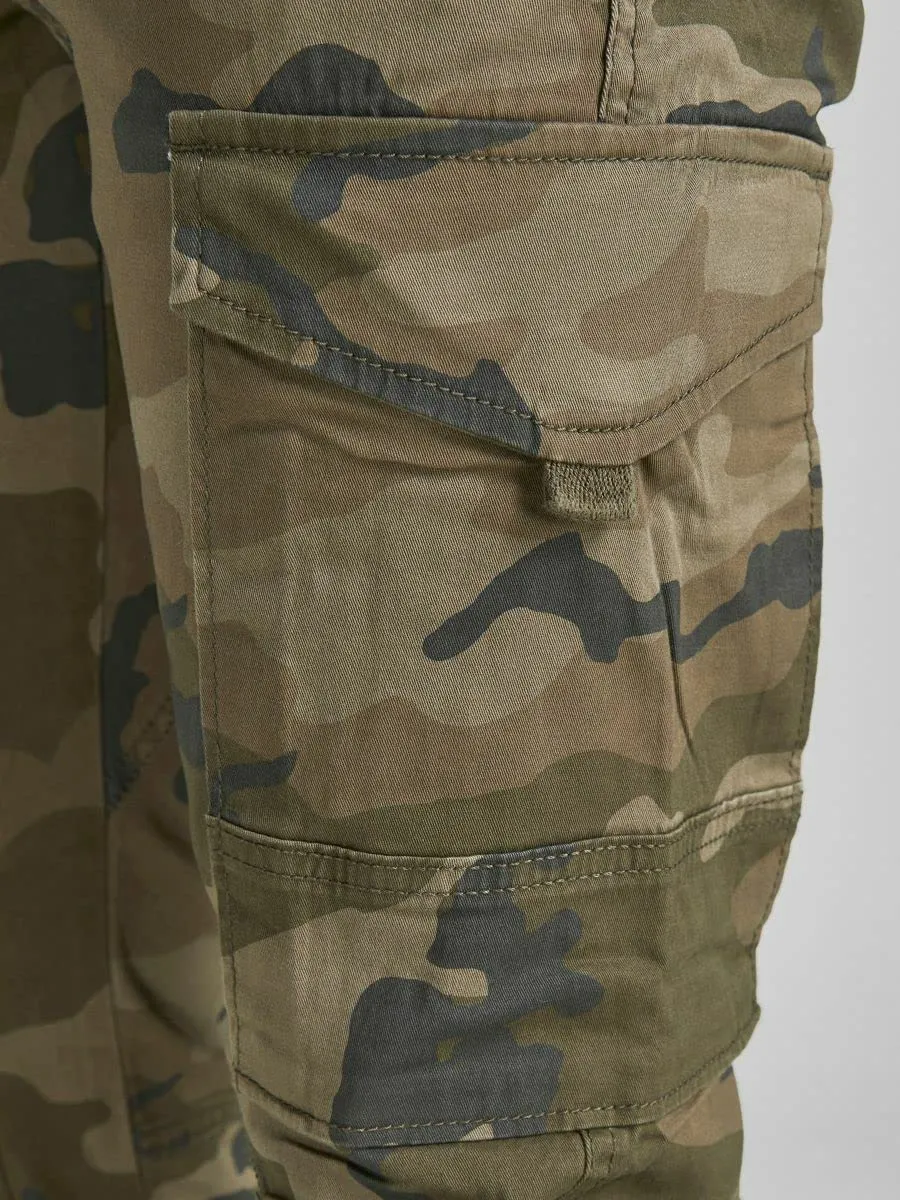 Jack & Jones Paul Flake AKM 542 Cargo Jogger Pants - Camo Green, 27W / 32L - immagine 7