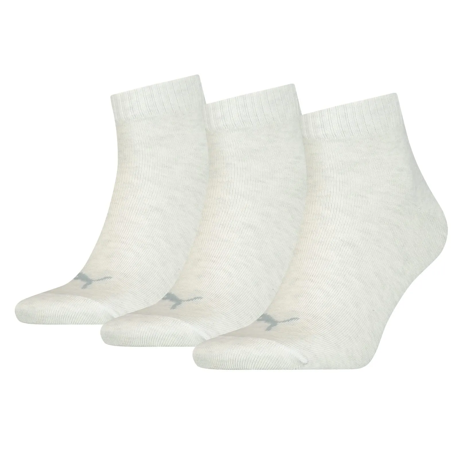 Puma Quarter Plain Socks 3-Pack, Unisex Adult, Oatmeal, 47-49 - immagine 1