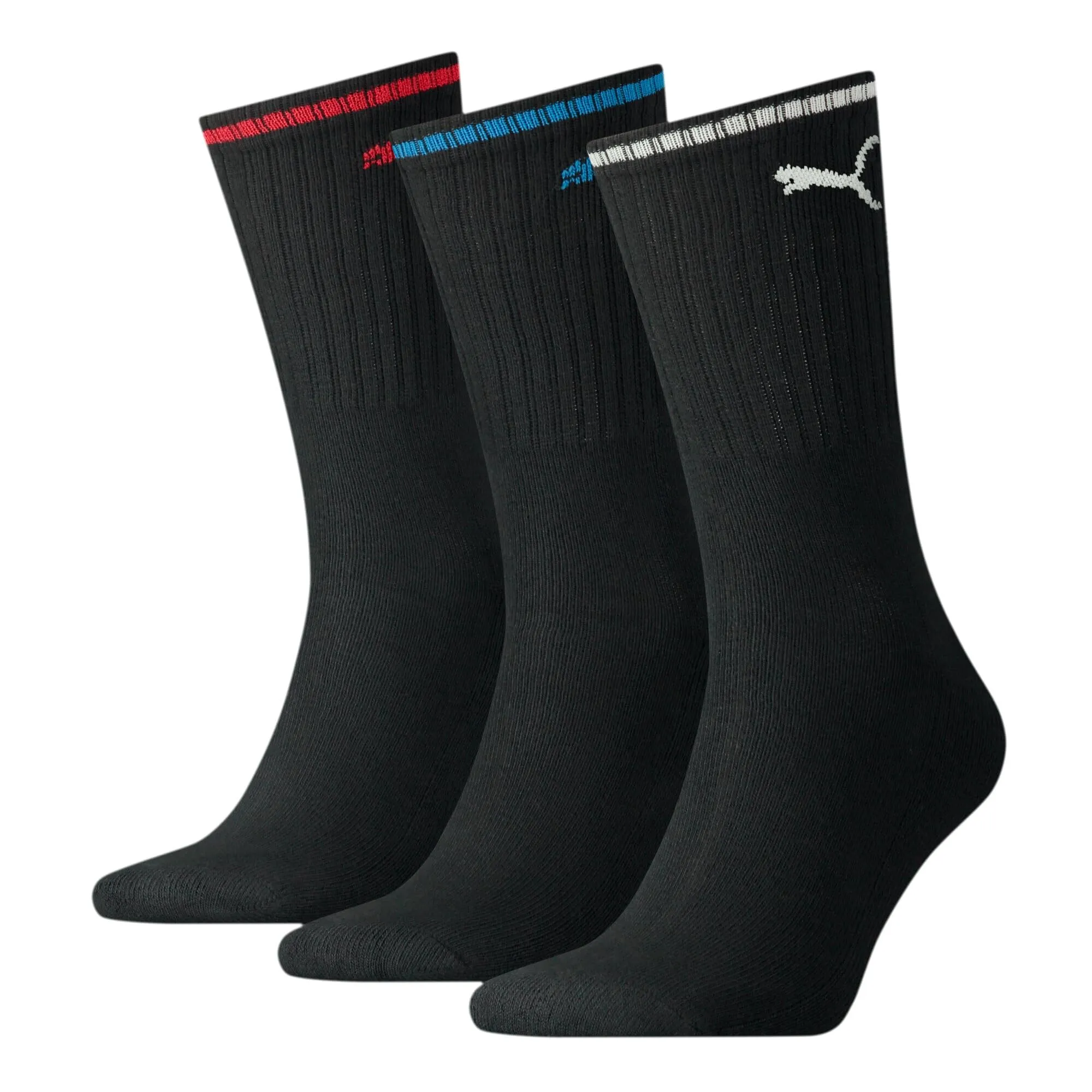 PUMA Crew Calzini Unisex Adulto, Nero, 35-38 (Pacco da 3) - immagine 1